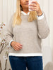 Marta du Chateau Coralie knit beige/white