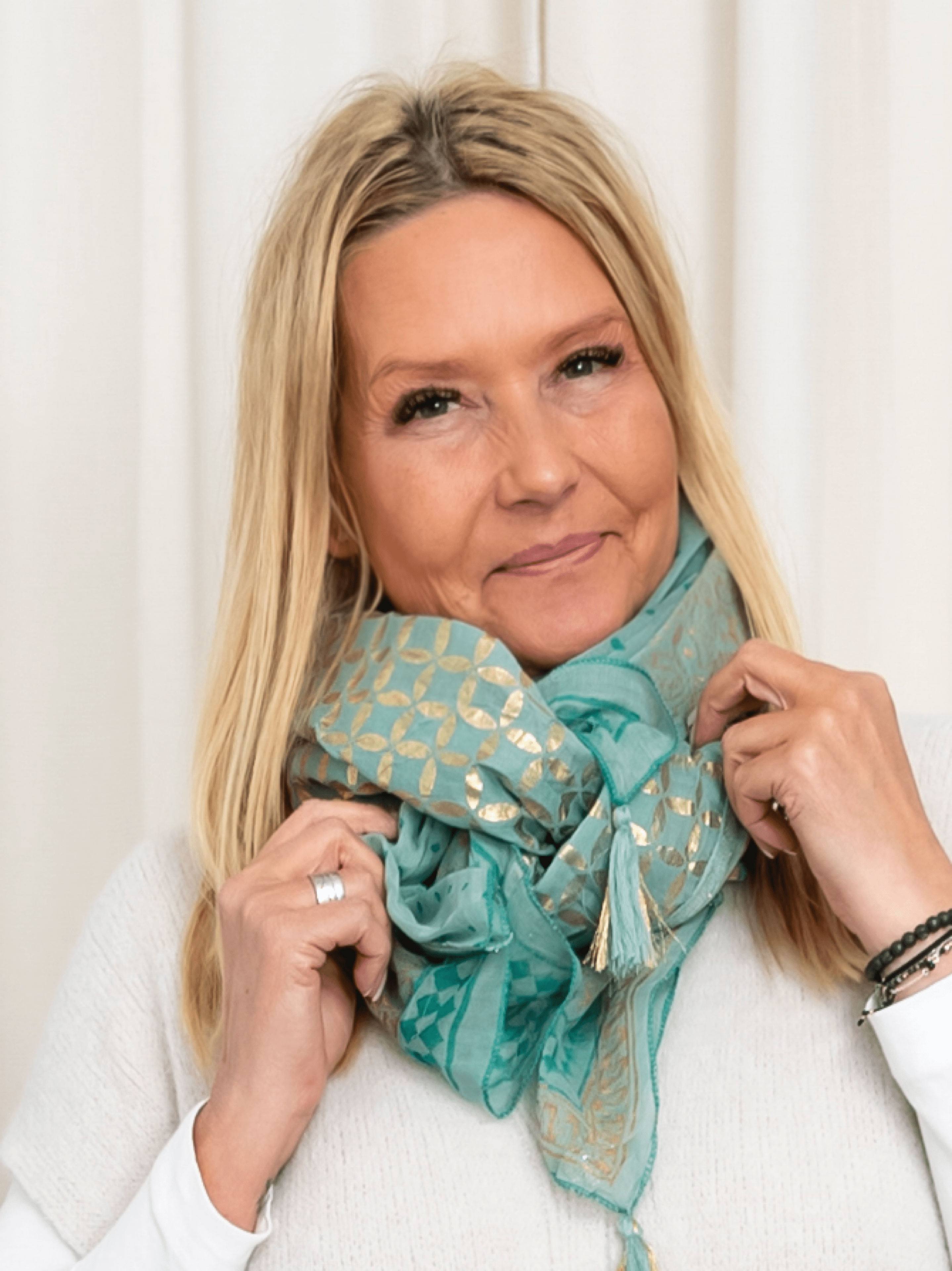 Marta du Chateau Cyrille scarf green/gold - Online - Mode