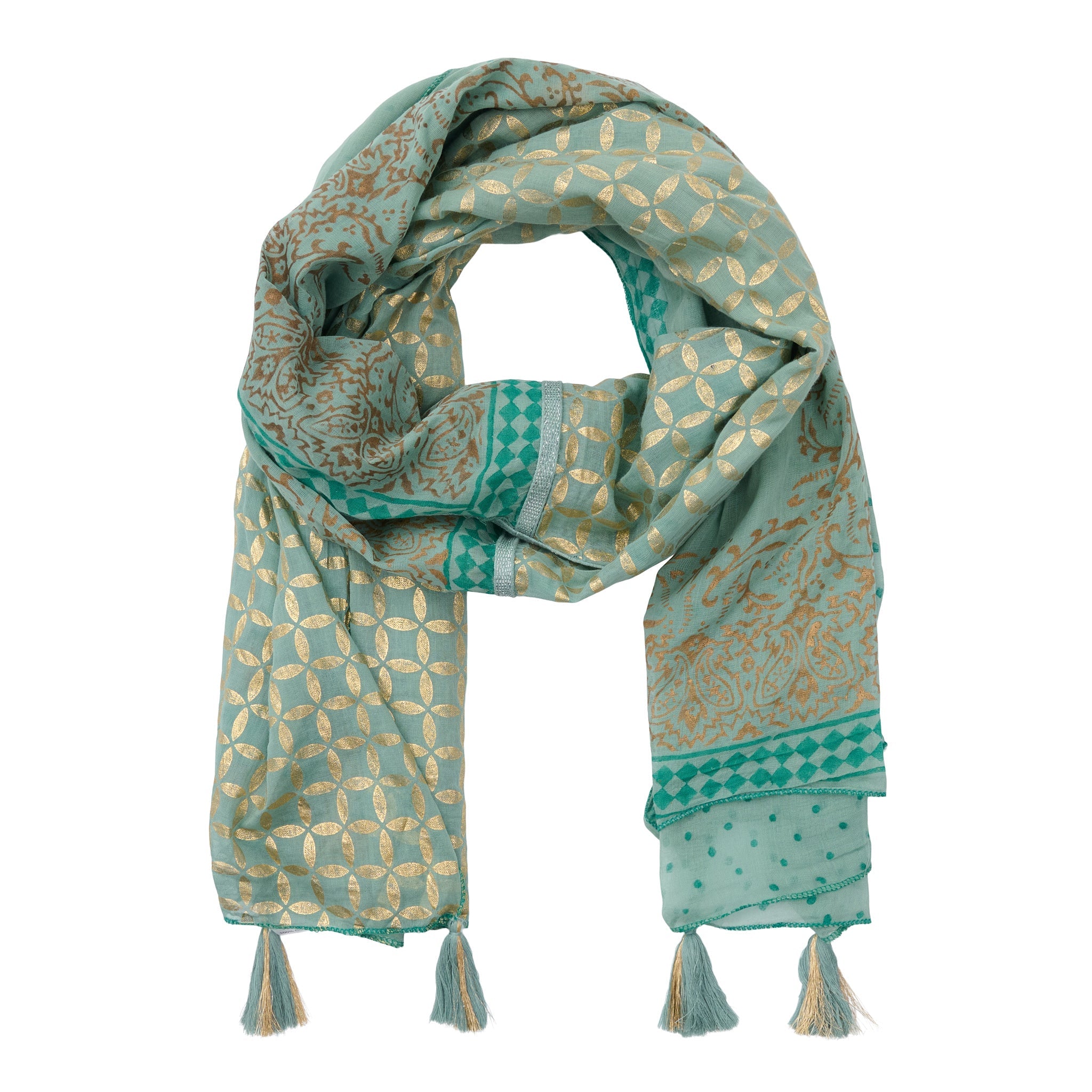 Marta du Chateau Cyrille scarf green/gold - Online - Mode