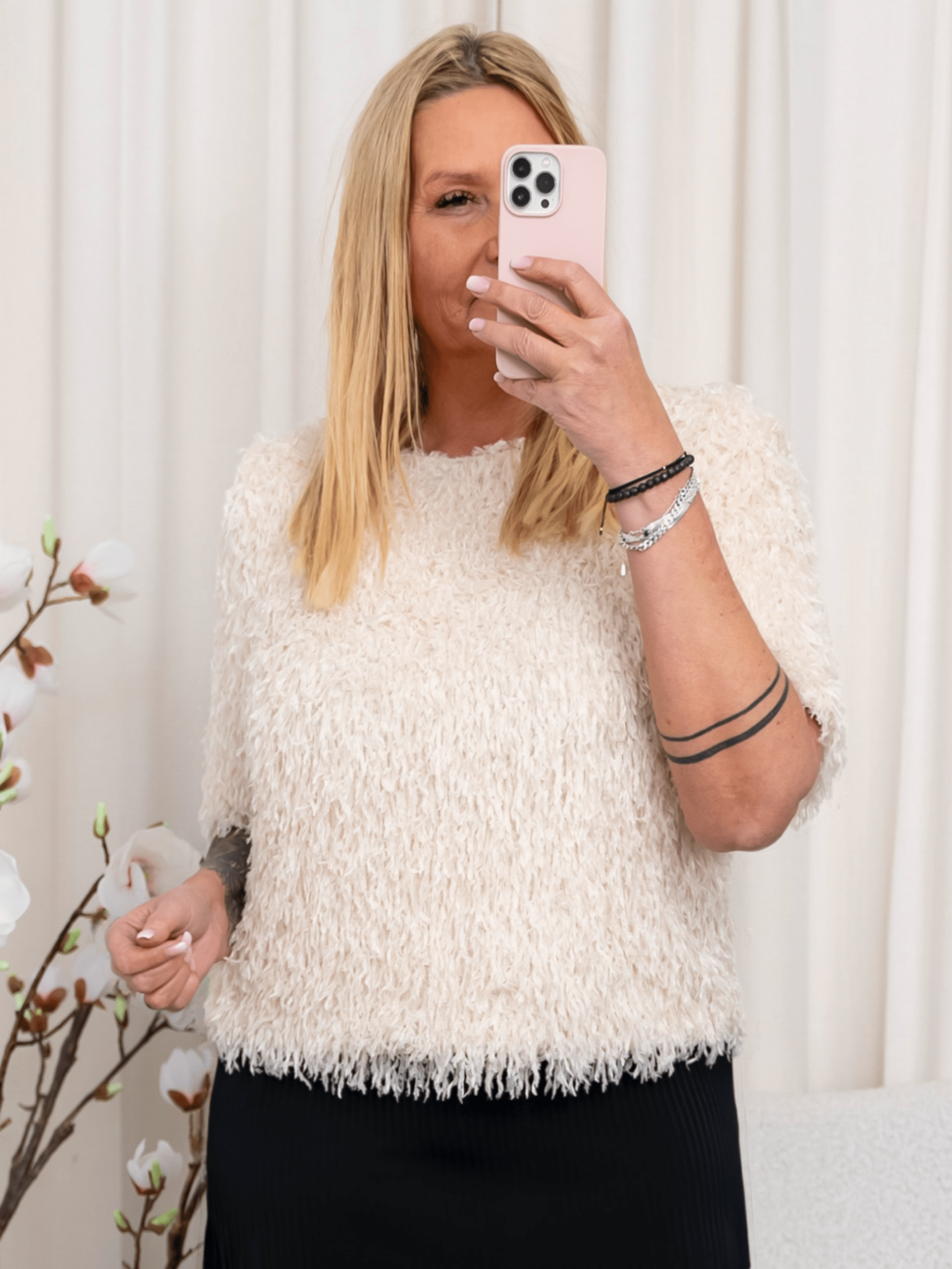 Marta du Chateau Desiree blouse beige - Online - Mode