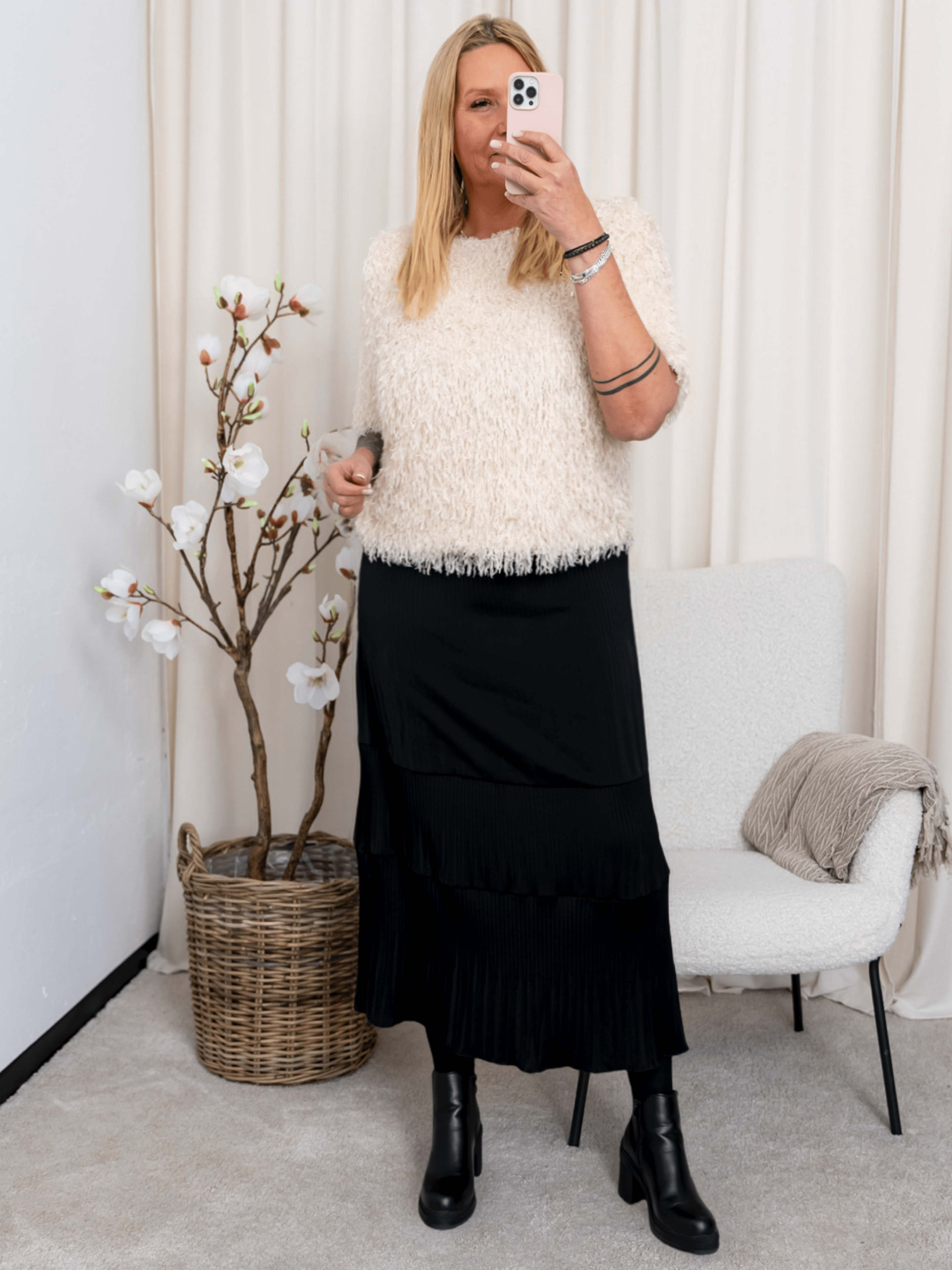 Marta du Chateau Desiree blouse beige - Online - Mode