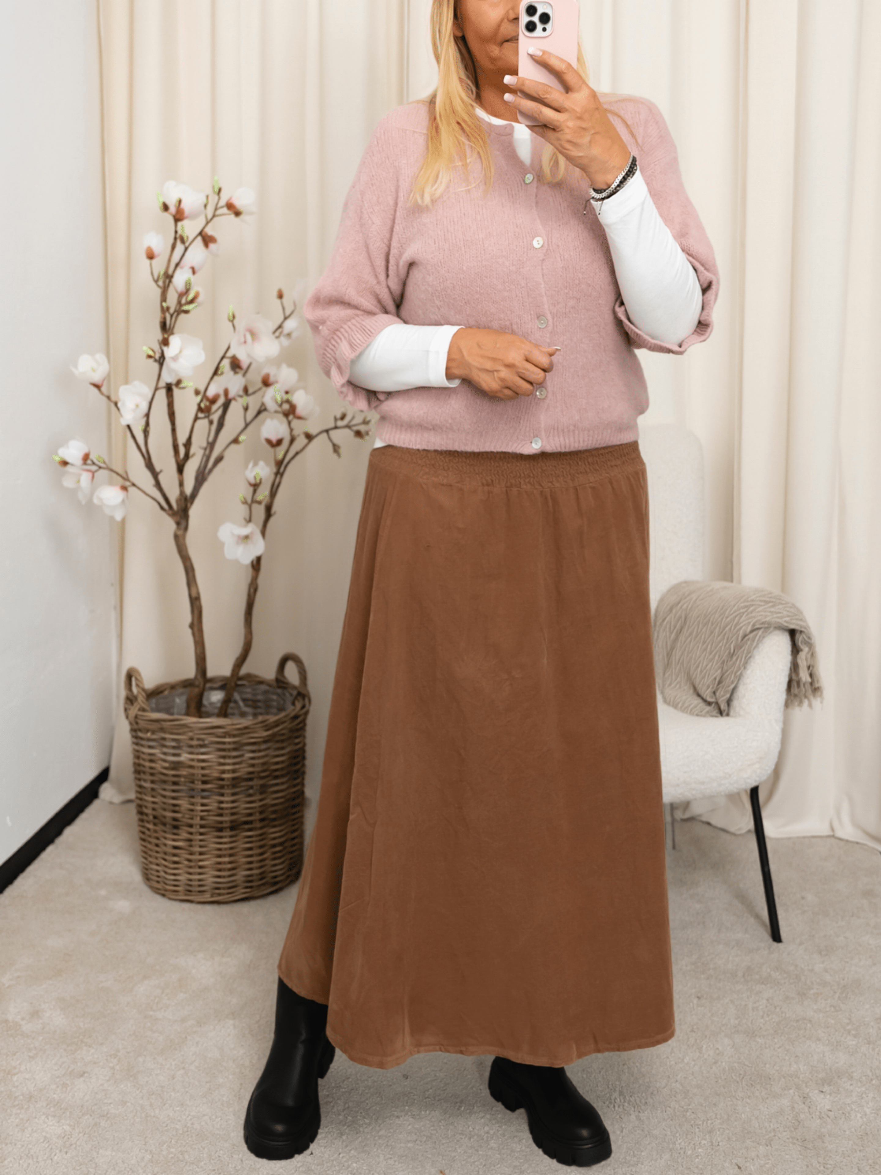 Marta du Chateau Francoise skirt dark camel - Online - Mode