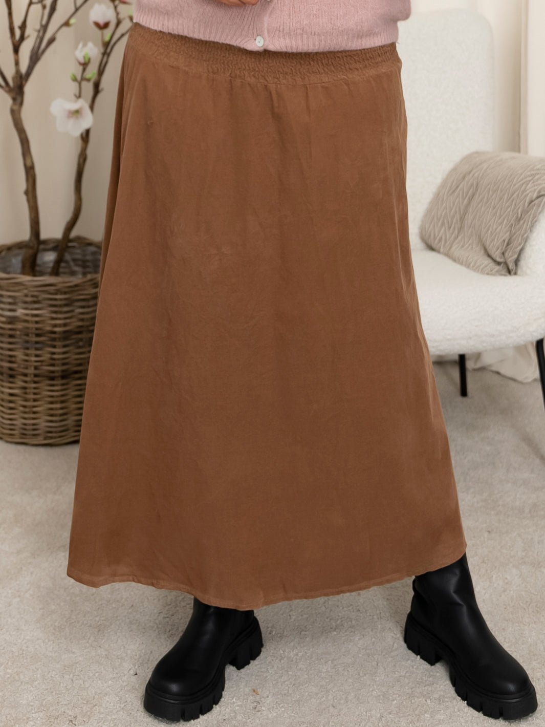 Marta du Chateau Francoise skirt dark camel - Online - Mode