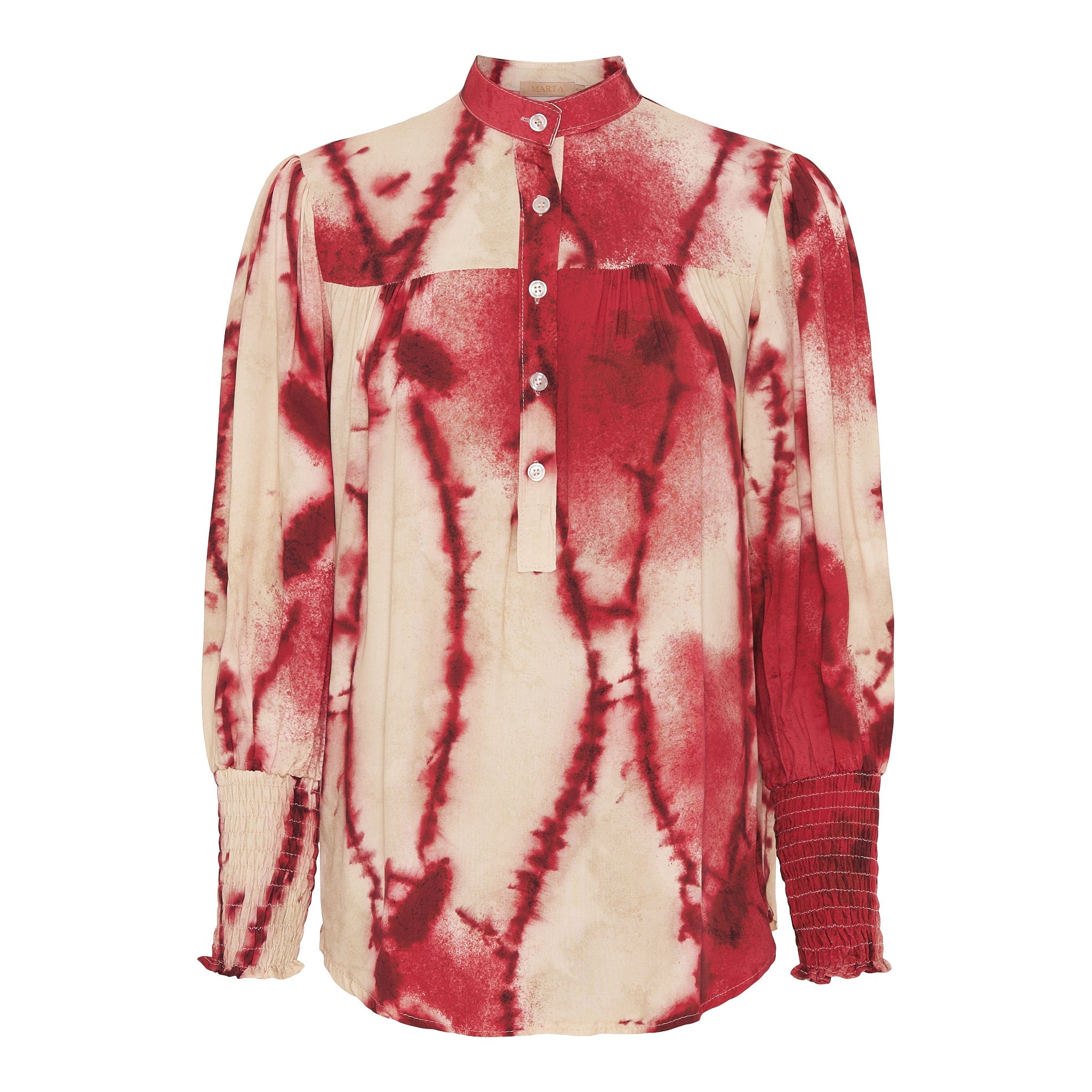 Marta du Chateau Frida shirt red india 474 - Online - Mode