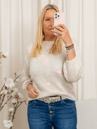 Marta du Chateau Georgina knit beige/pink - Online - Mode