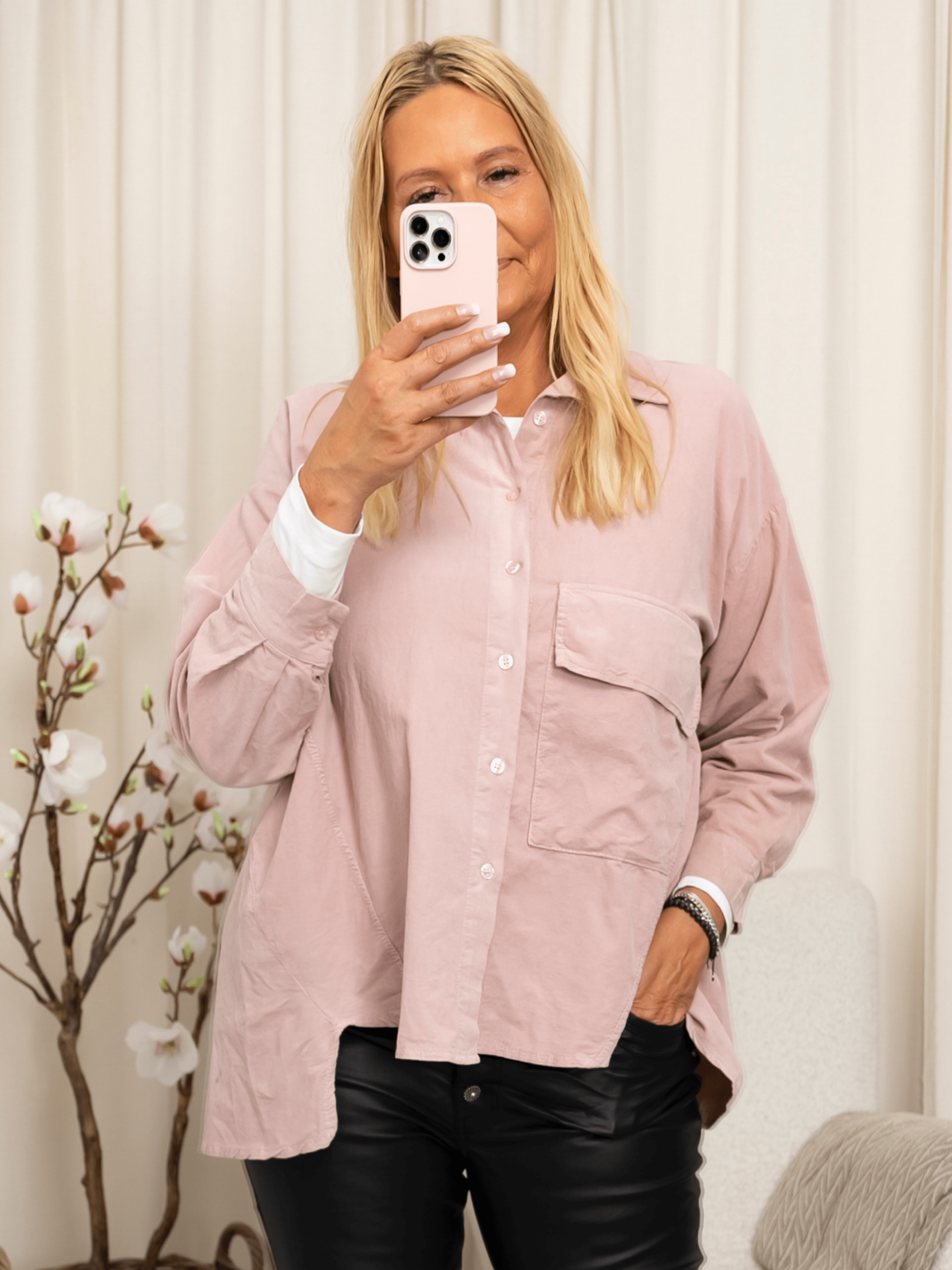 Marta du Chateau Giselle shirt rosa antique - Online - Mode