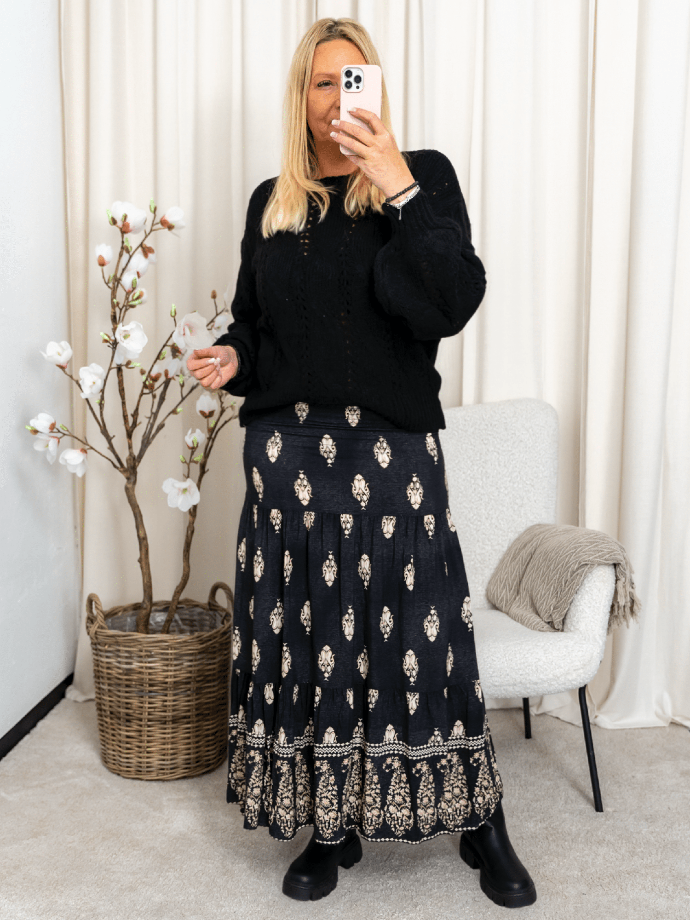Marta du Chateau Helga skirt black gj6366 - Online - Mode