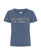 Marta du Chateau Jeanette tee denim blue - Online-Mode