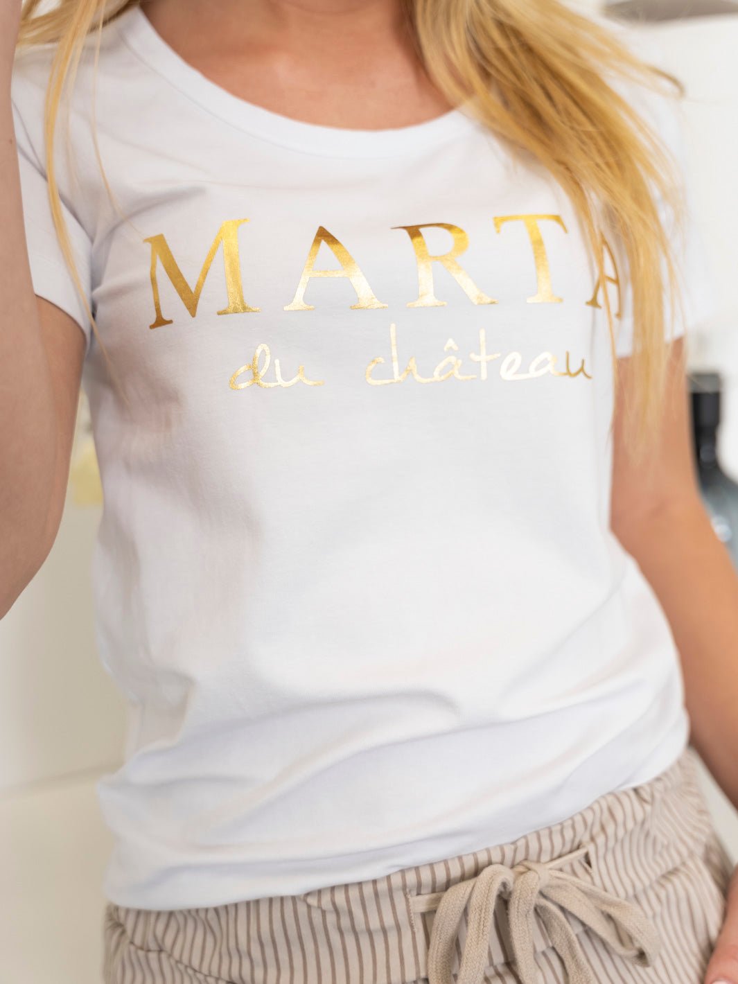 Marta du Chateau Jeanette tee optisk white - Online-Mode