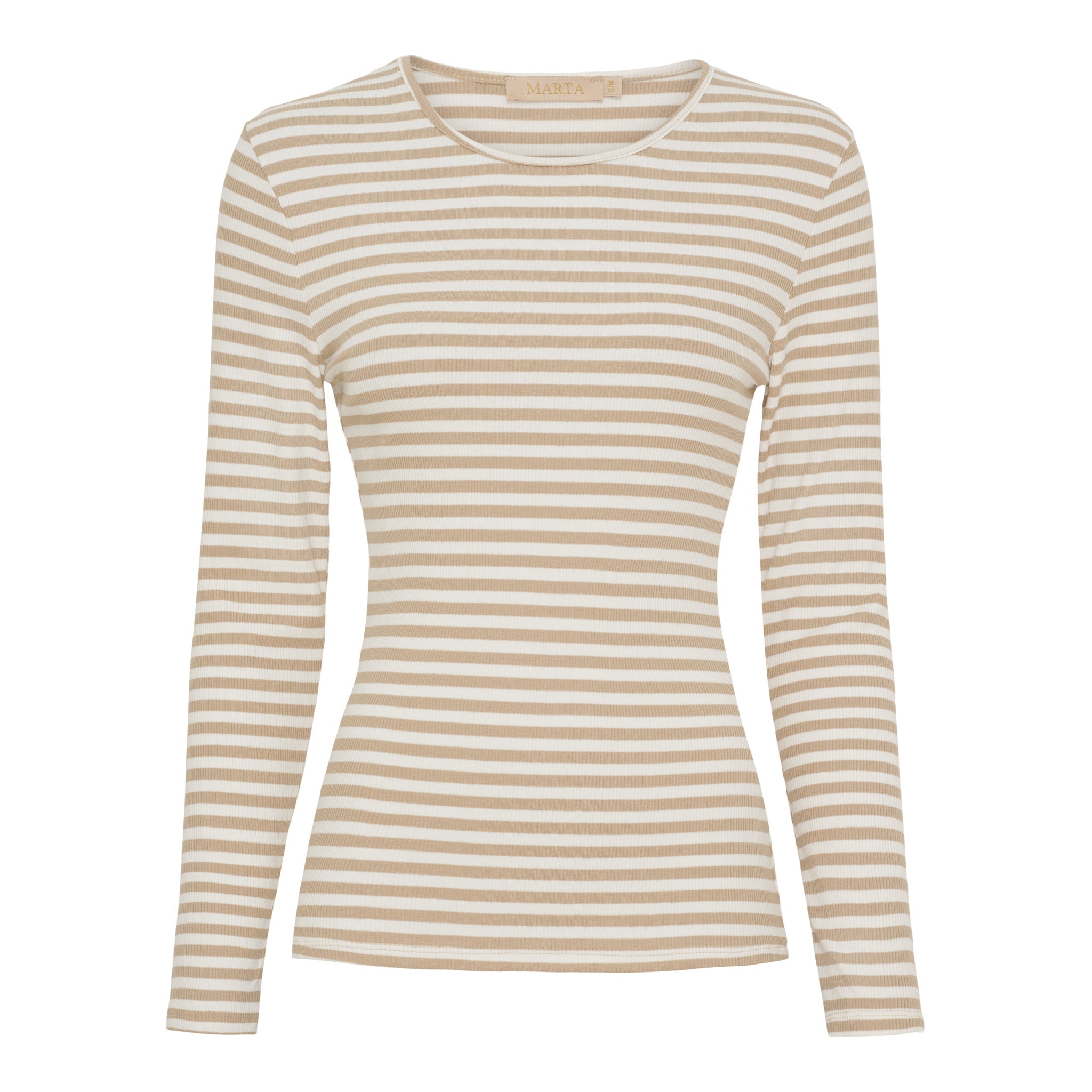 Marta du Chateau Josiane LS tee beige/greggio - Online - Mode