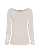 Marta du Chateau lace t-shirt beige - Online - Mode