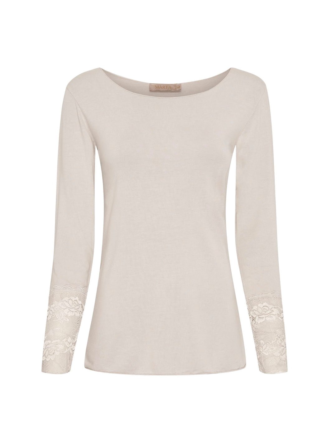 Marta du Chateau lace t-shirt beige - Online-Mode