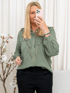 Marta du Chateau Laurette shirt military/beige - Online - Mode