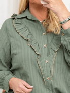 Marta du Chateau Laurette shirt military/beige - Online - Mode