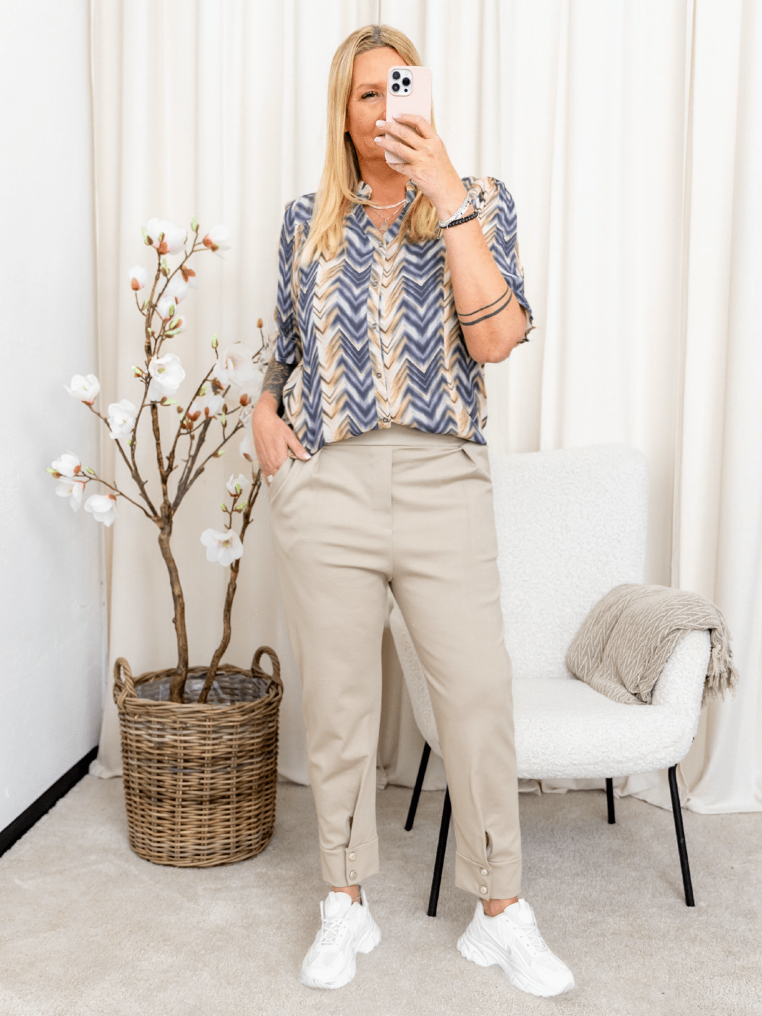 Marta du Chateau Lysia pants beige - Online - Mode