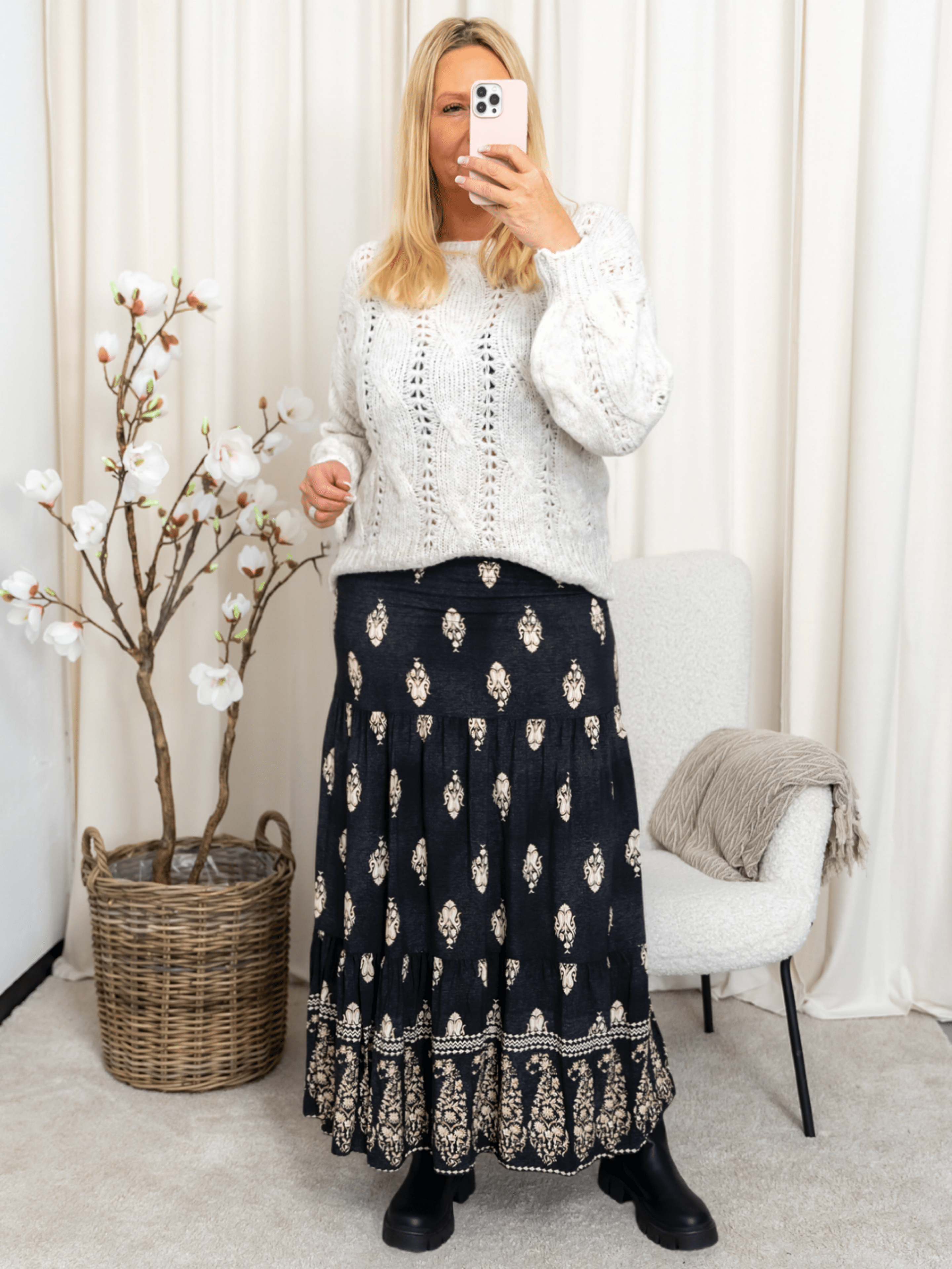 Marta du Chateau Manon knit cream - Online - Mode