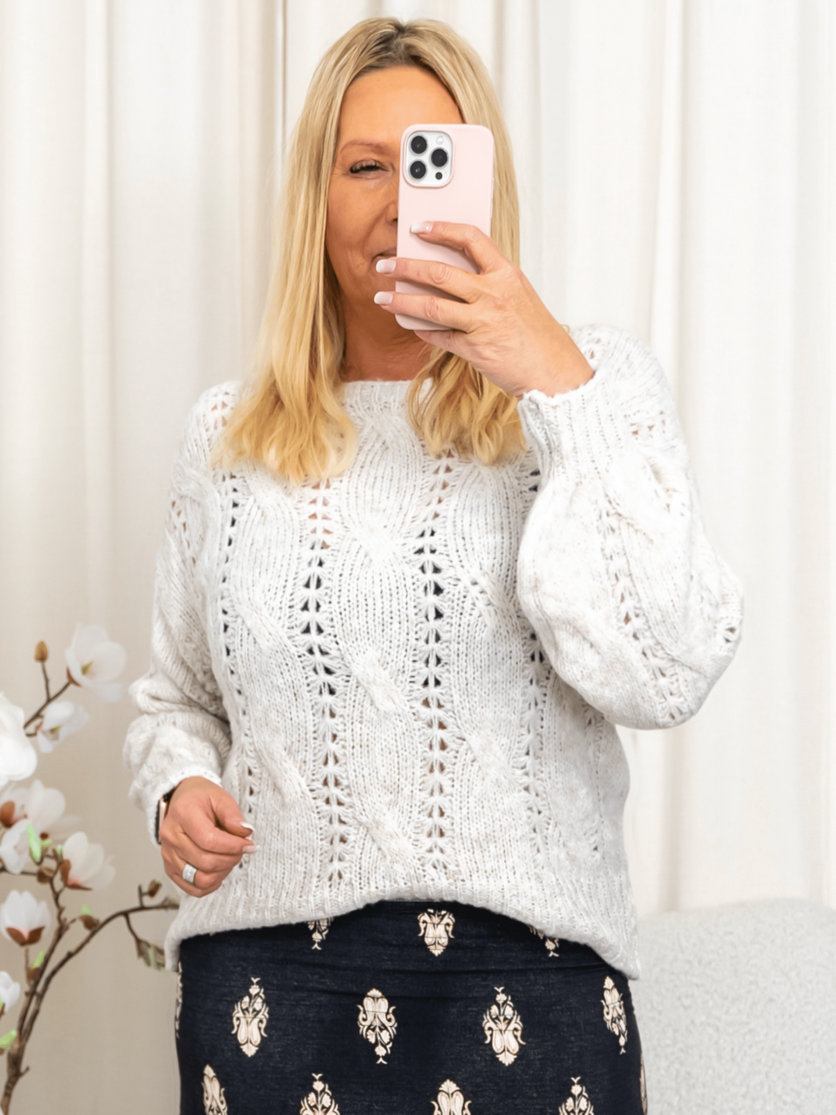 Marta du Chateau Manon knit cream - Online - Mode
