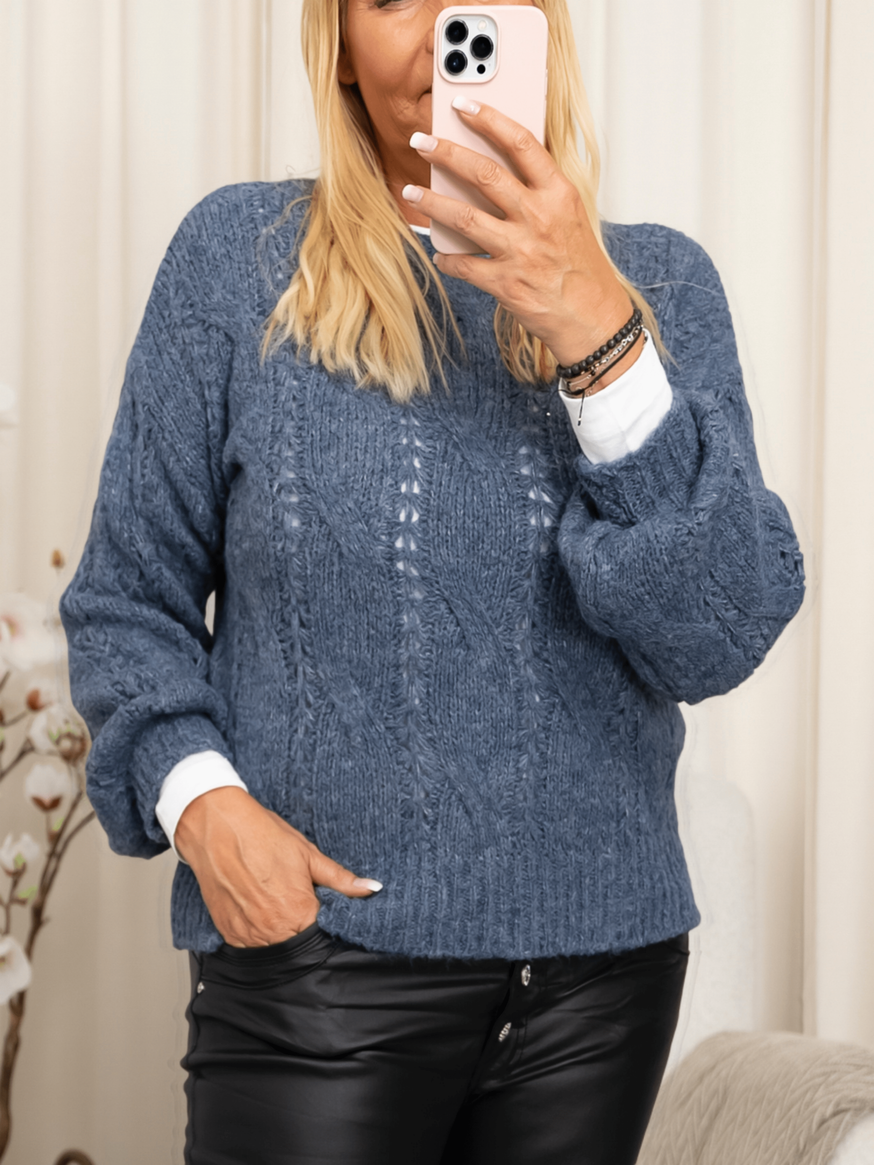 Marta du Chateau Manon knit jeans blue - Online - Mode