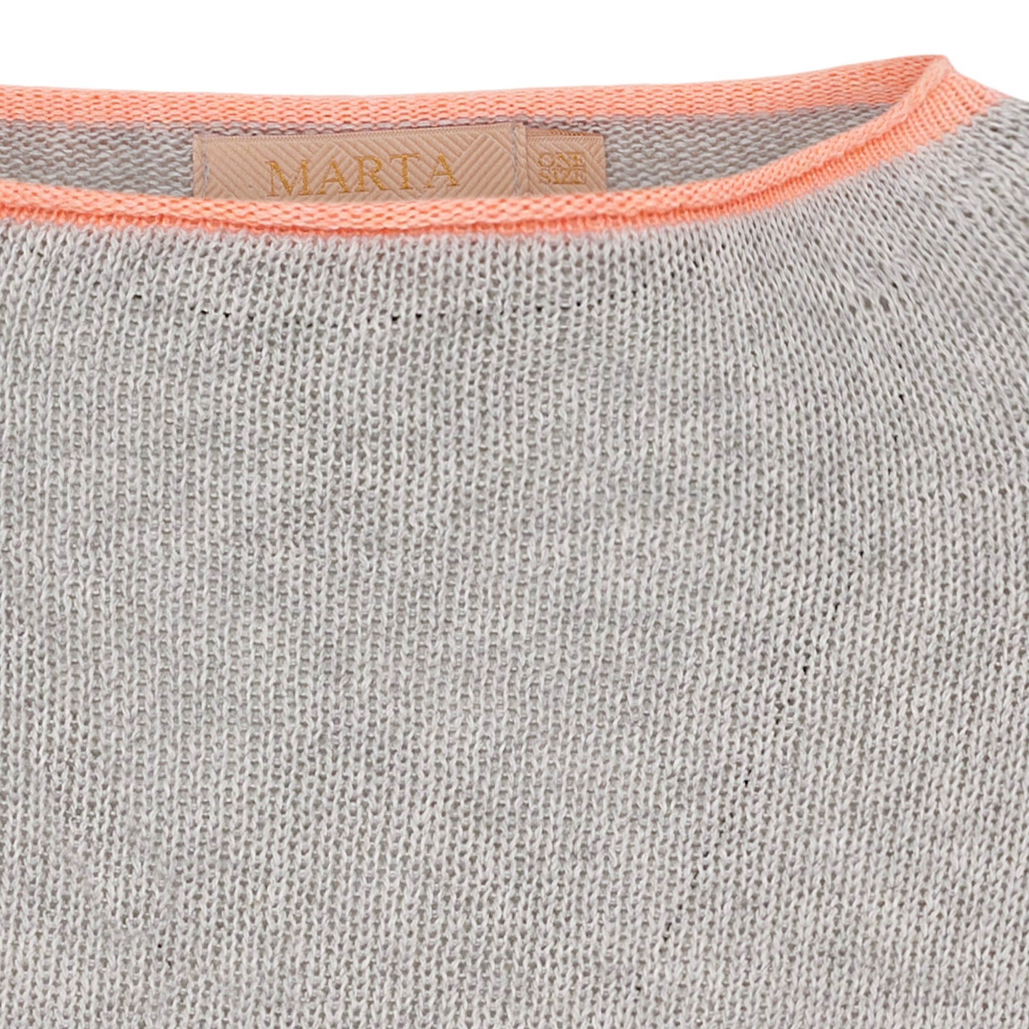 Marta du Chateau Margueritte knit perla/salmone - Online - Mode