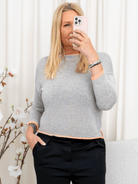 Marta du Chateau Margueritte knit perla/salmone - Online - Mode