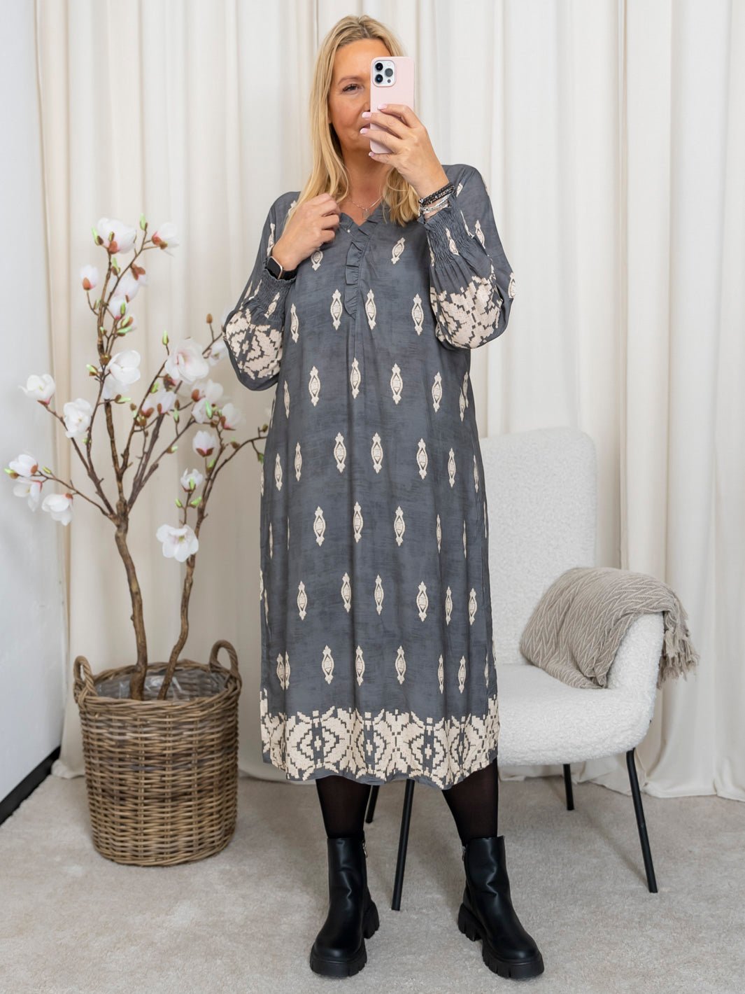 Marta du Chateau Mariana dress grigio 7308tpf - Online - Mode