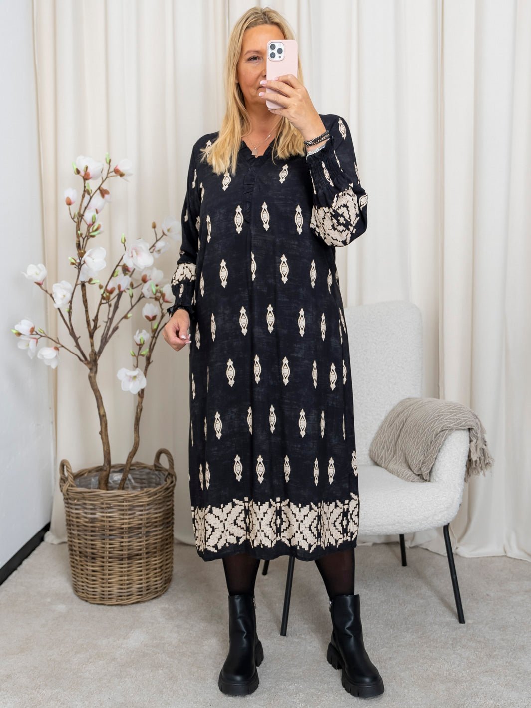 Marta du Chateau Mariana dress nero 7308tpf - Online - Mode