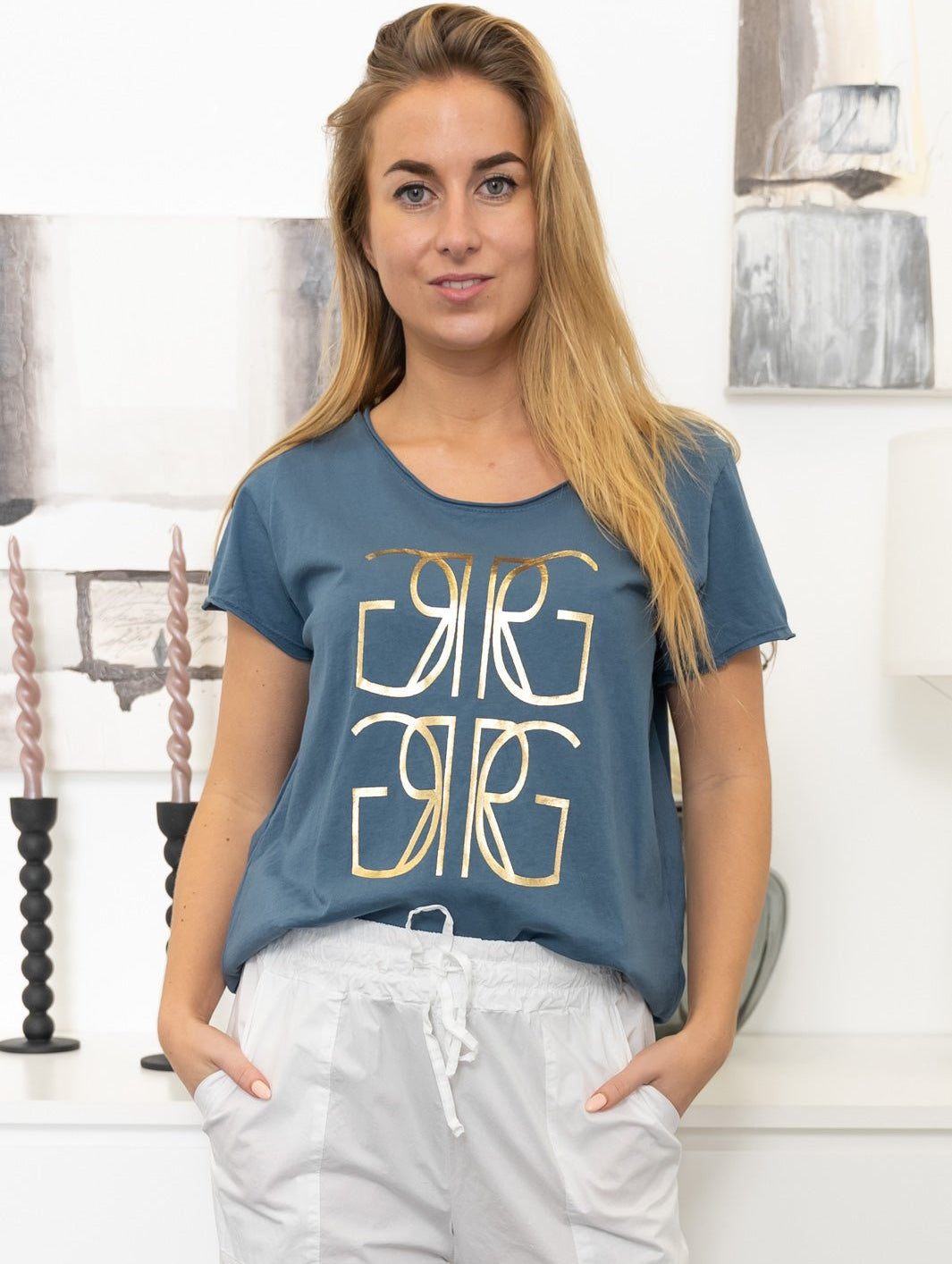 Marta du Chateau Marie 1535 t-shirt jeans scuro - Online-Mode