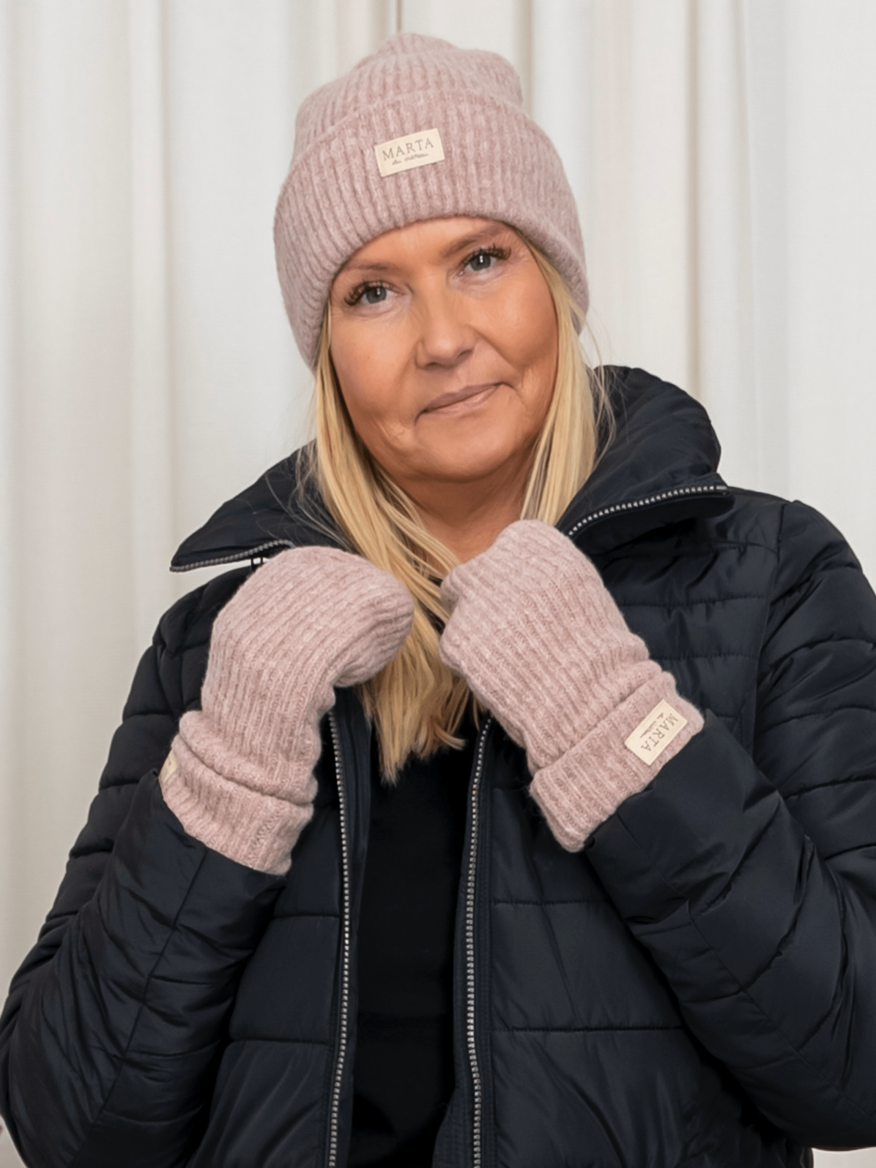 Marta du Chateau Marta knit mitten rose - Online - Mode