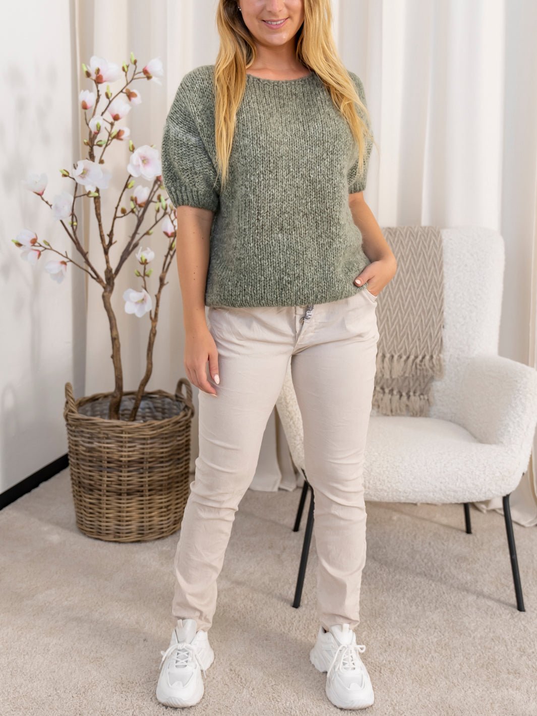 Marta du Chateau Megan pants beige - Online - Mode