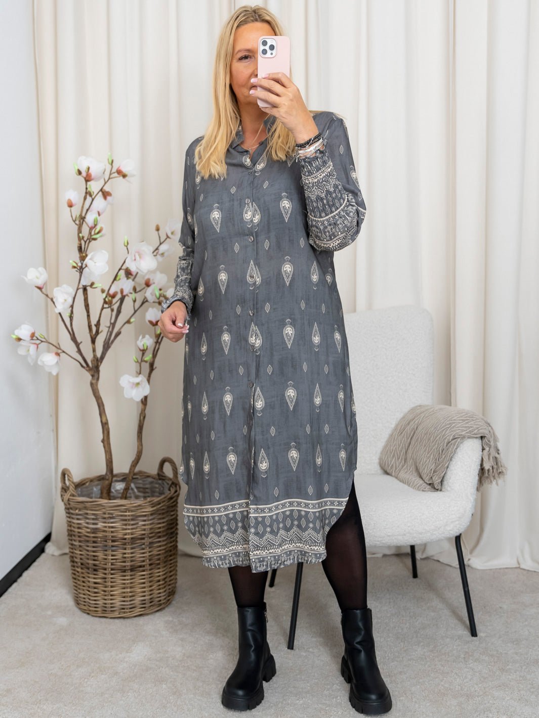 Marta du Chateau Merle dress grey 1943tps - Online - Mode
