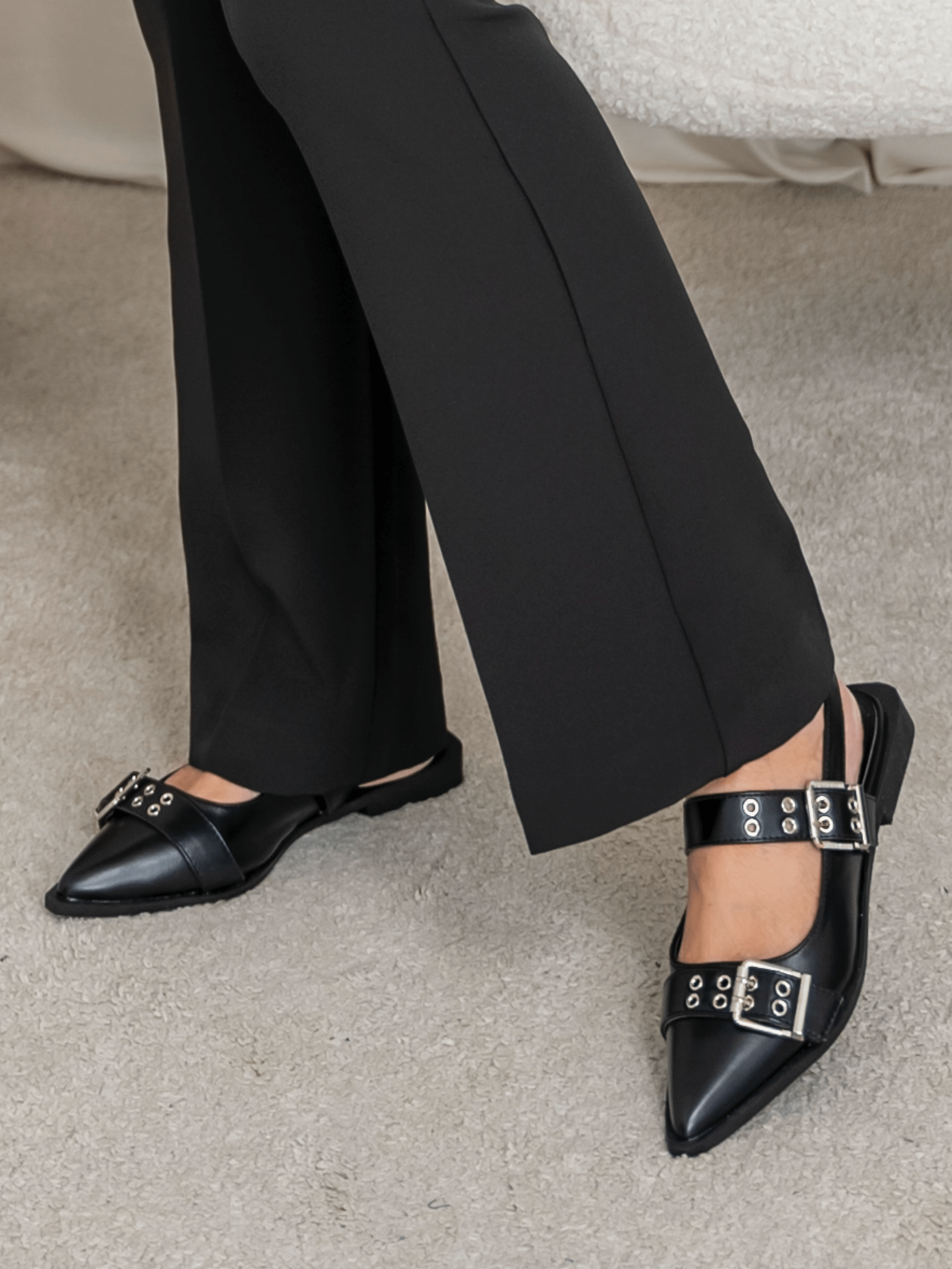 Marta du Chateau Midnight Edge slingback sko black - Online - Mode