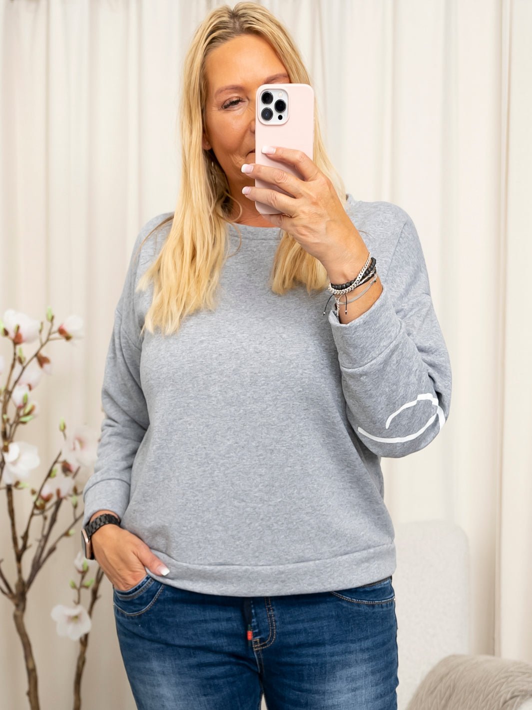 Marta du Chateau Nathalie sweat light grey - Online - Mode