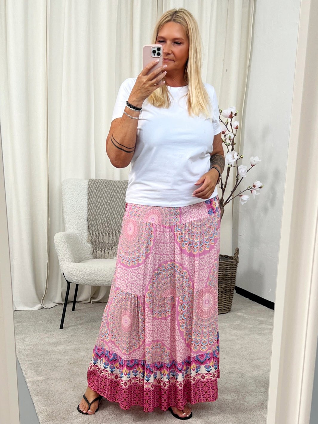 Marta du Chateau Princess skirt 5201 Pink Print - Online - Mode