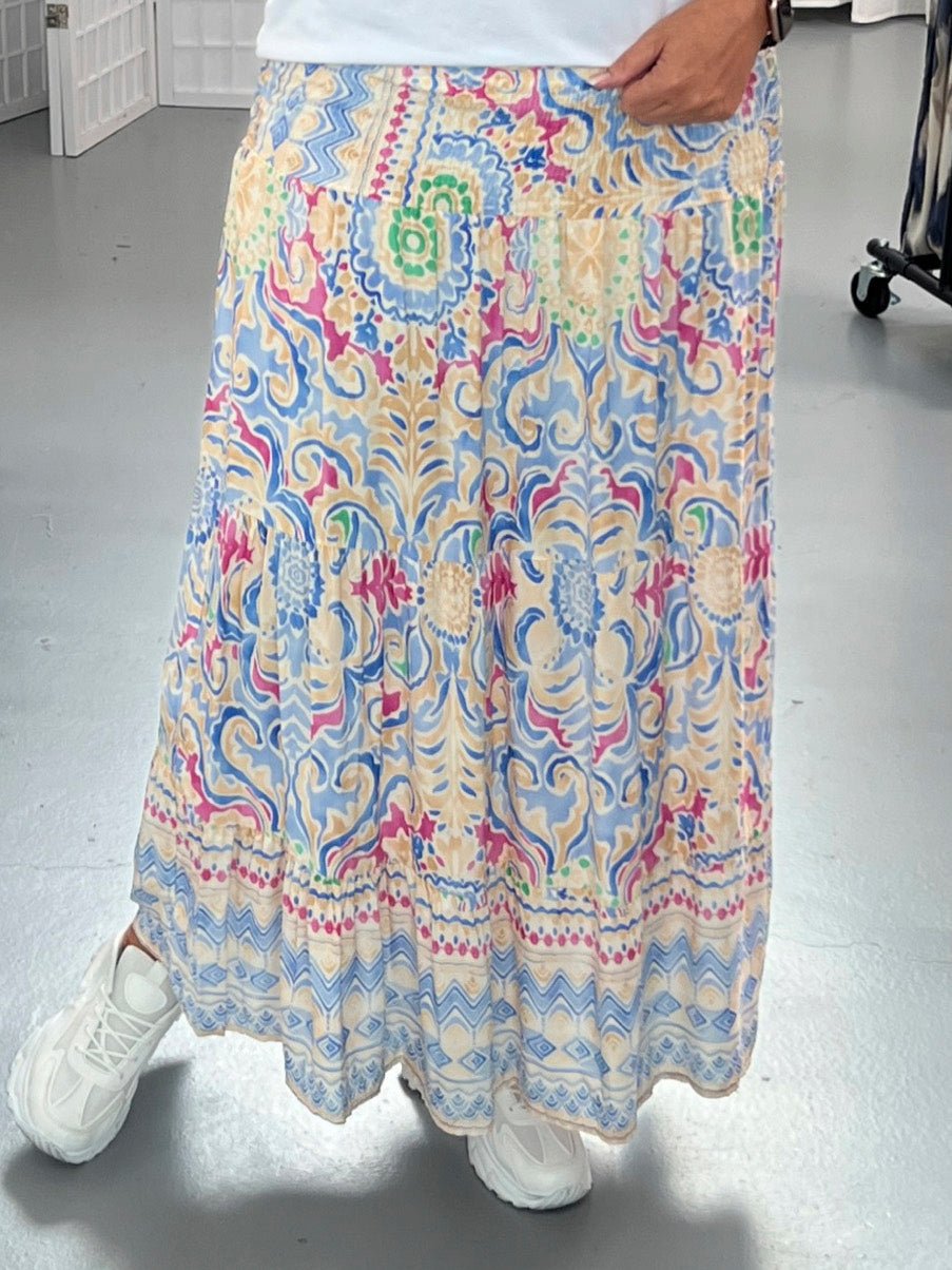Marta du Chateau Princess skirt print celeste 1259 - Online - Mode