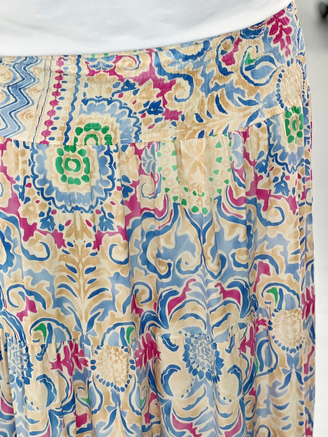 Marta du Chateau Princess skirt print celeste 1259 - Online - Mode