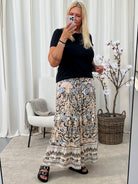 Marta du Chateau Princess skirt print nero 1259 - Online - Mode