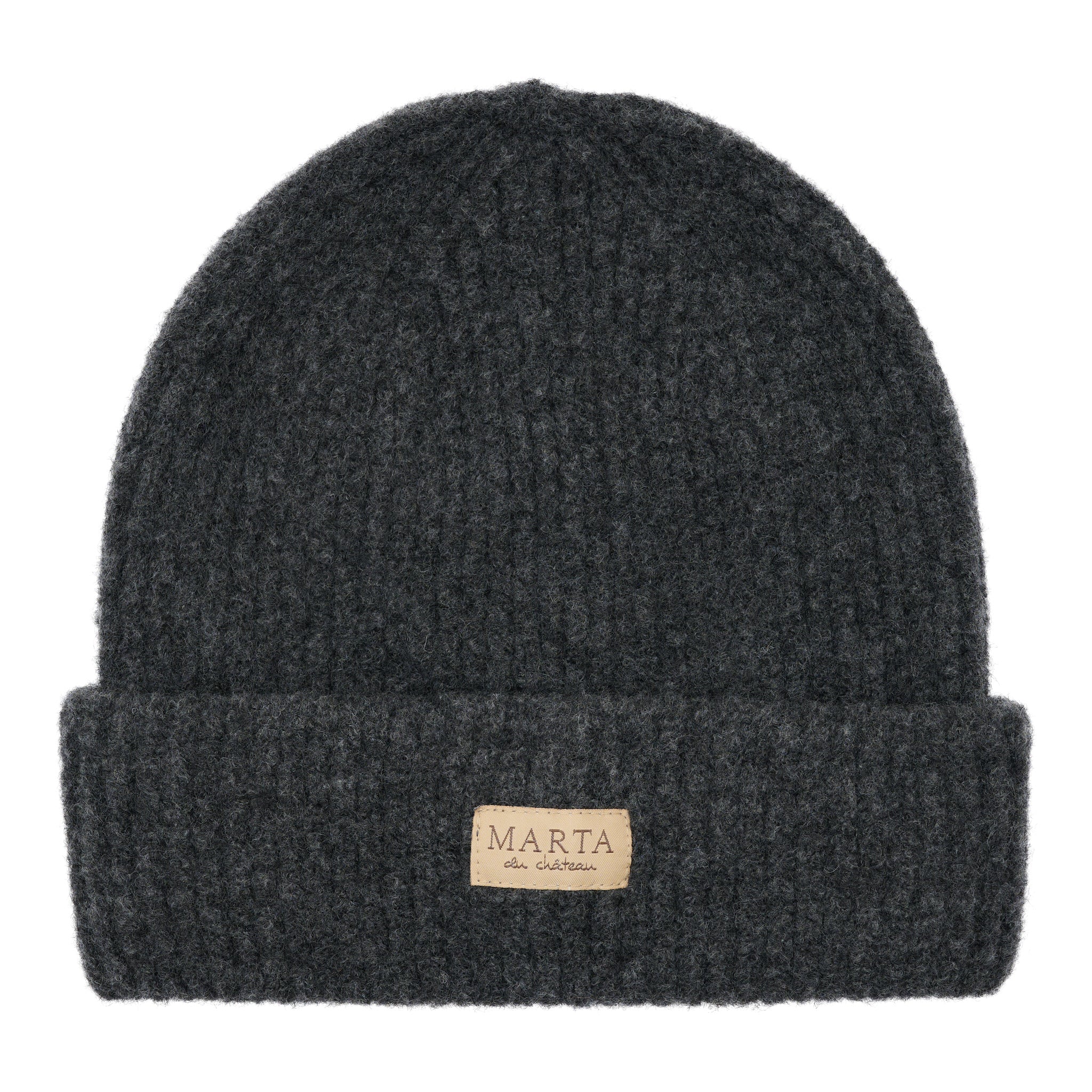 Marta du Chateau Rib beanie hat dark grey - Online - Mode