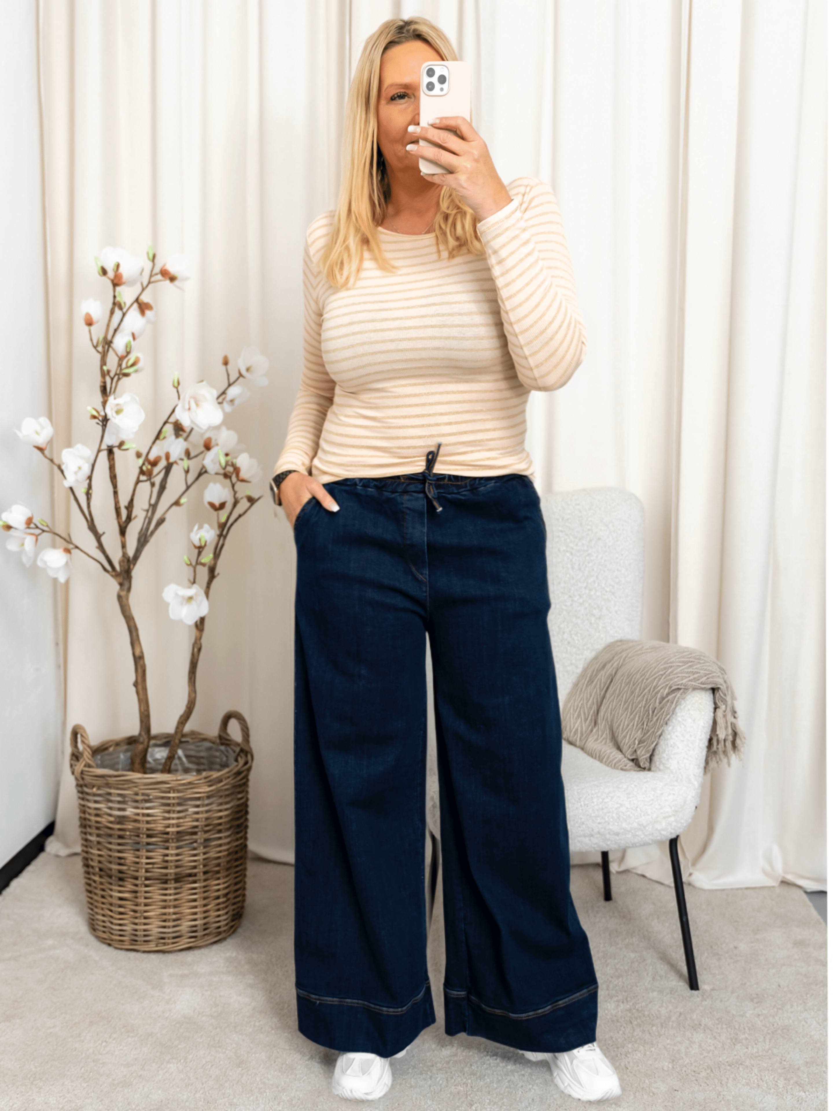 Marta du Chateau Signe longsleeved tee beige/gold - Online - Mode