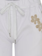 Marta du Chateau Talia pant white/beige flower - Online-Mode