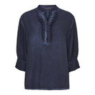 Marta du Chateau Unnur bluse blue scuro - Online - Mode