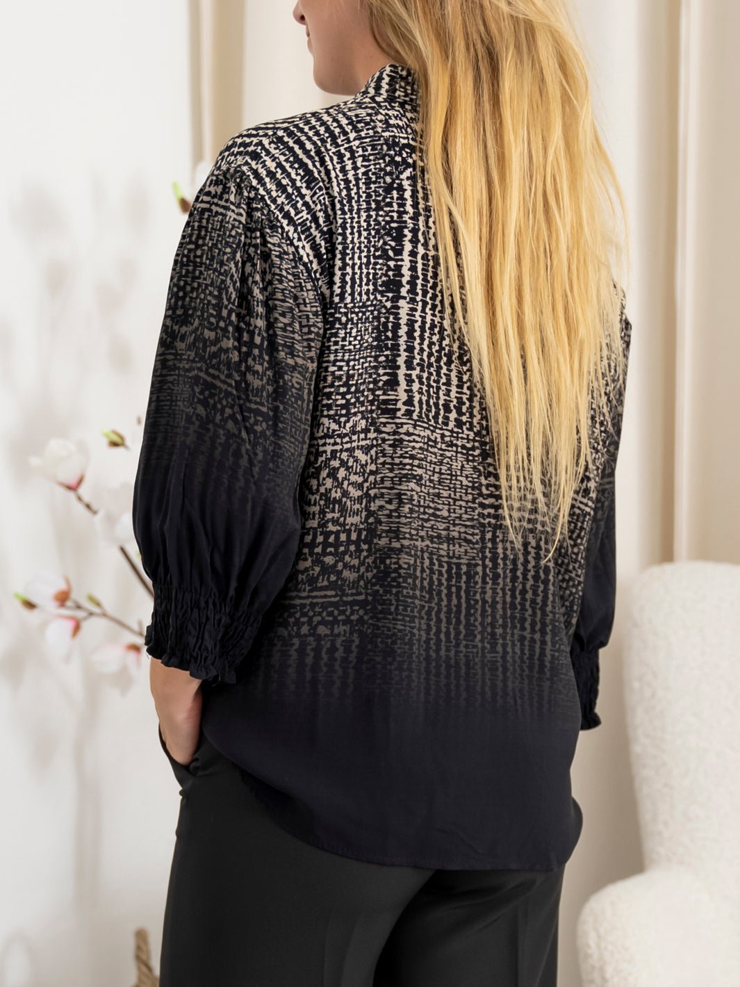 Marta du Chateau Unnur bluse nero faded - Online - Mode