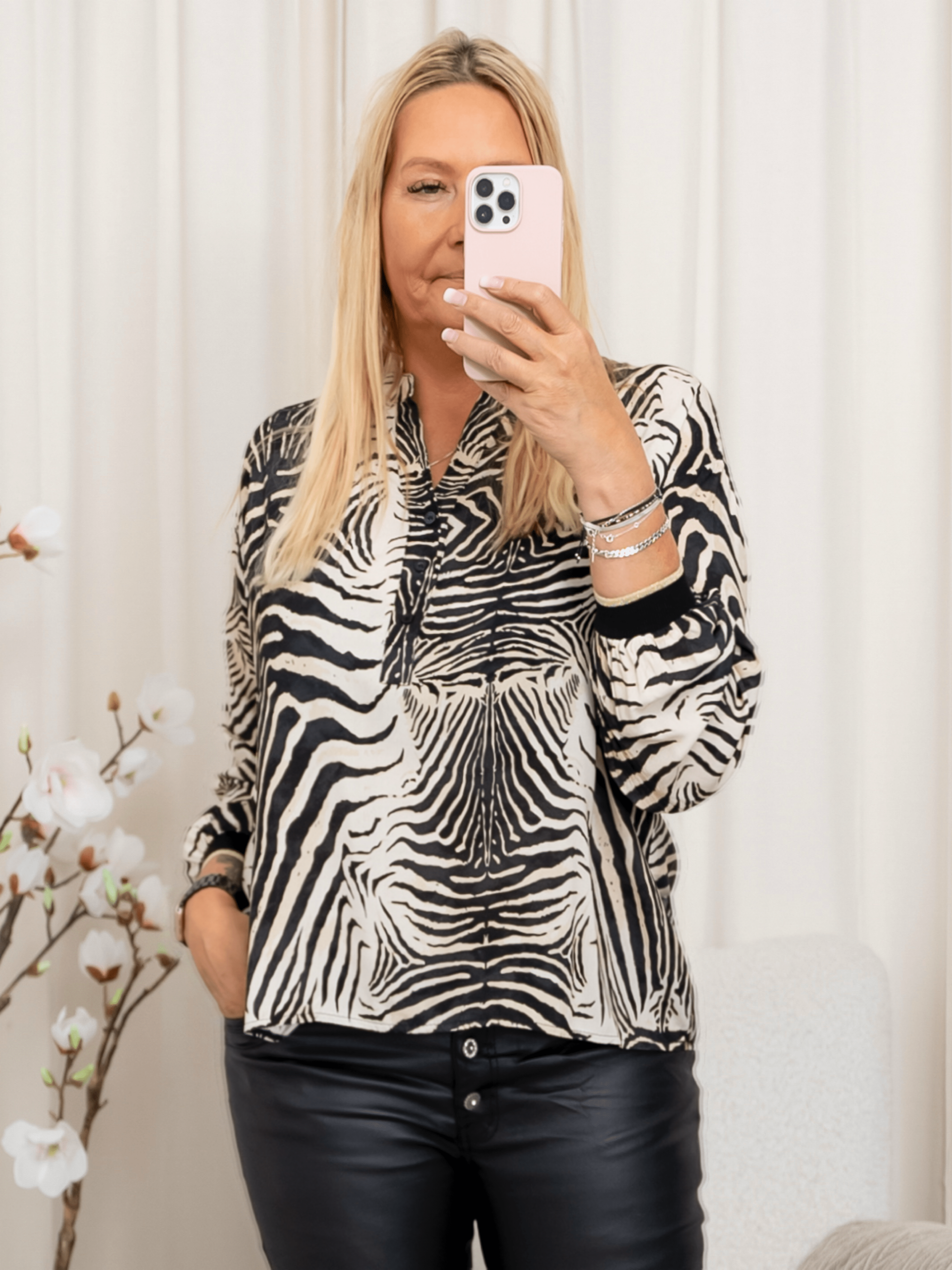 Marta du Chateau Veronique shirt nero zebra - Online - Mode