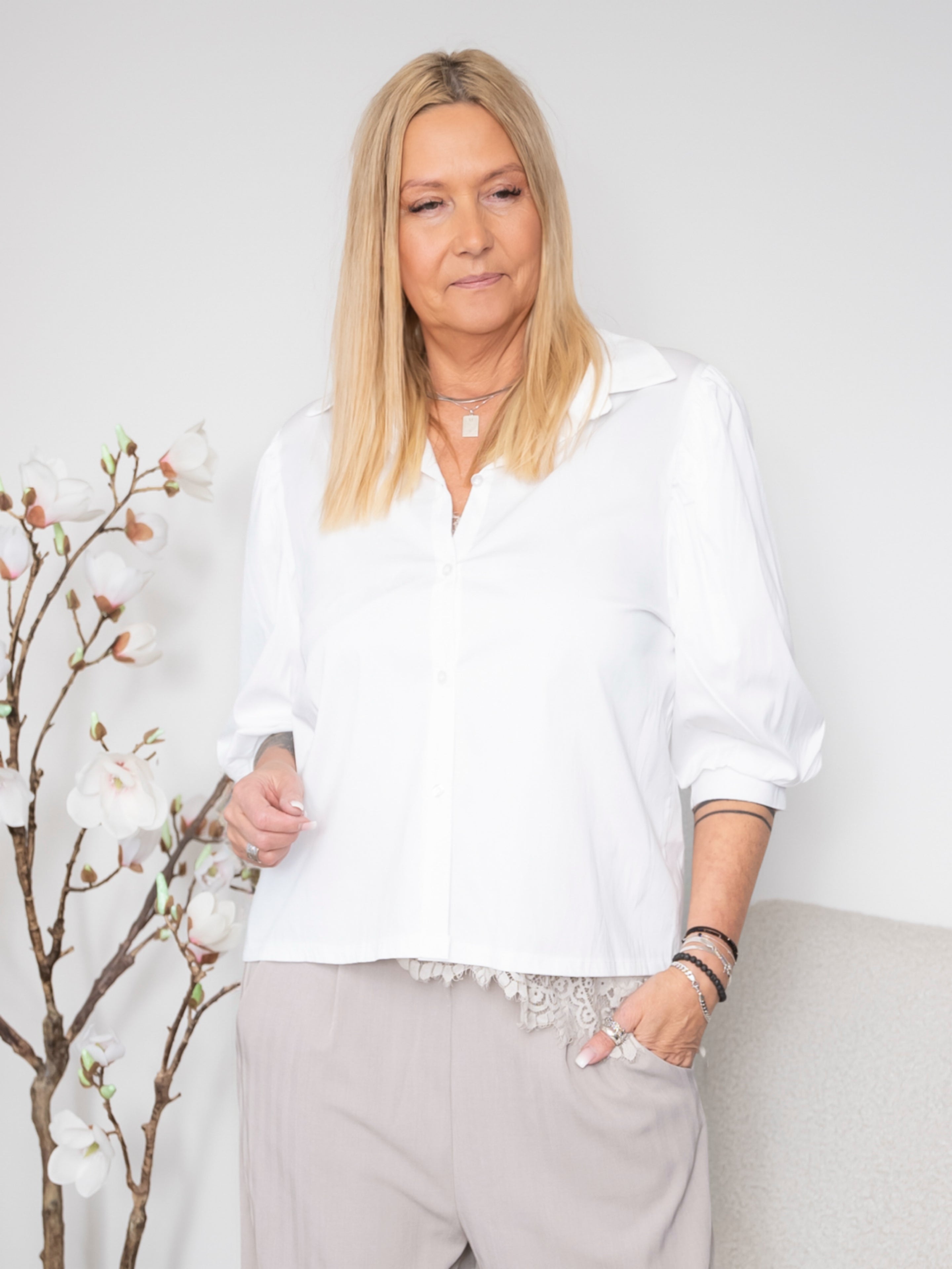 MDC Aivory blouse optical white - Online-Mode