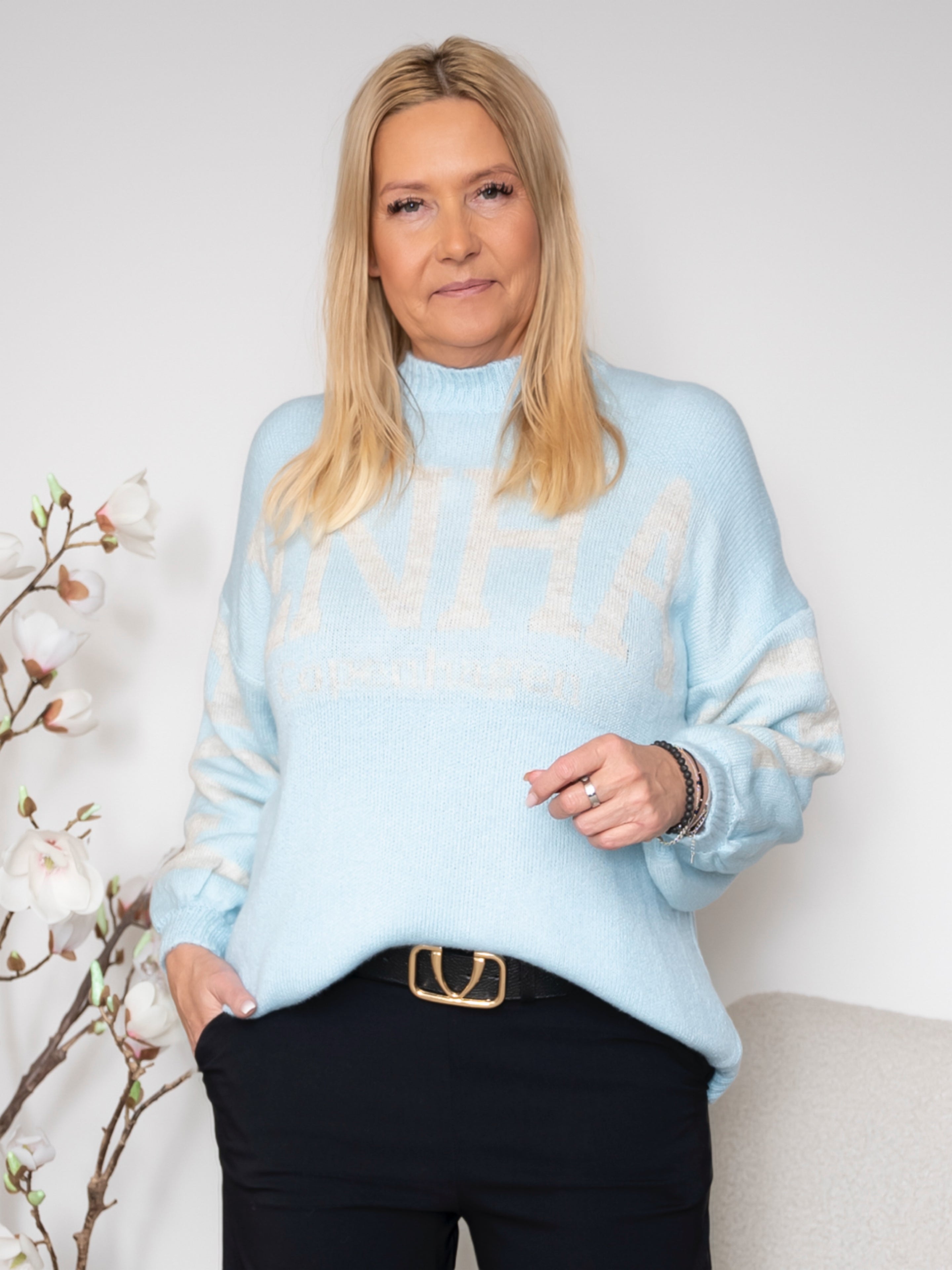 MDC Aria knit light blue/beige - Online-Mode