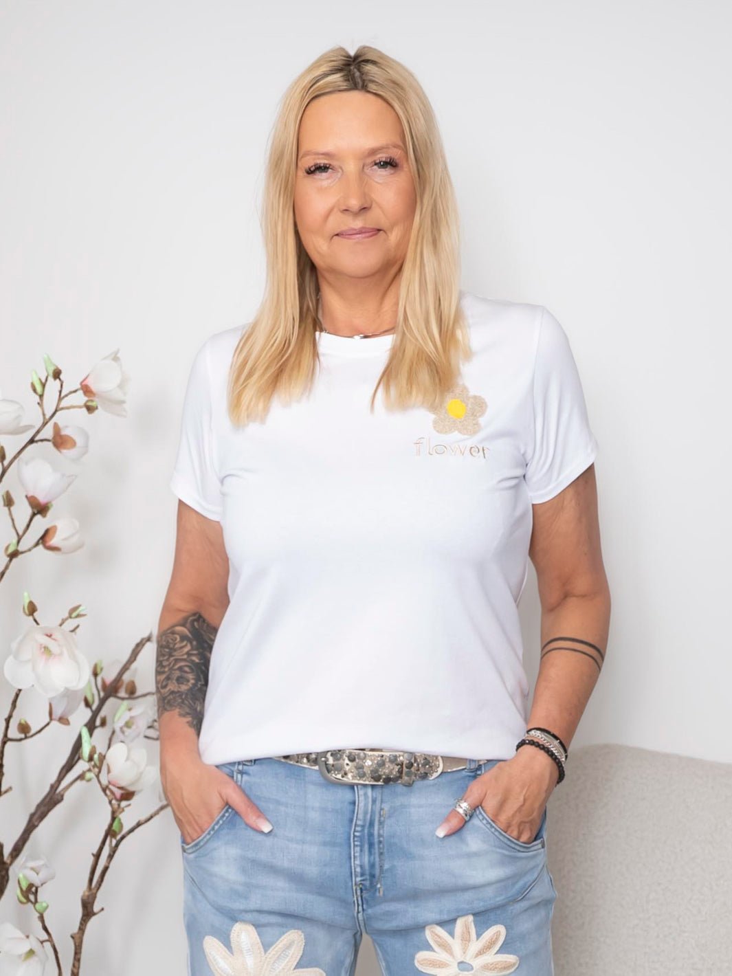 MDC Avella tee white/beige - Online-Mode