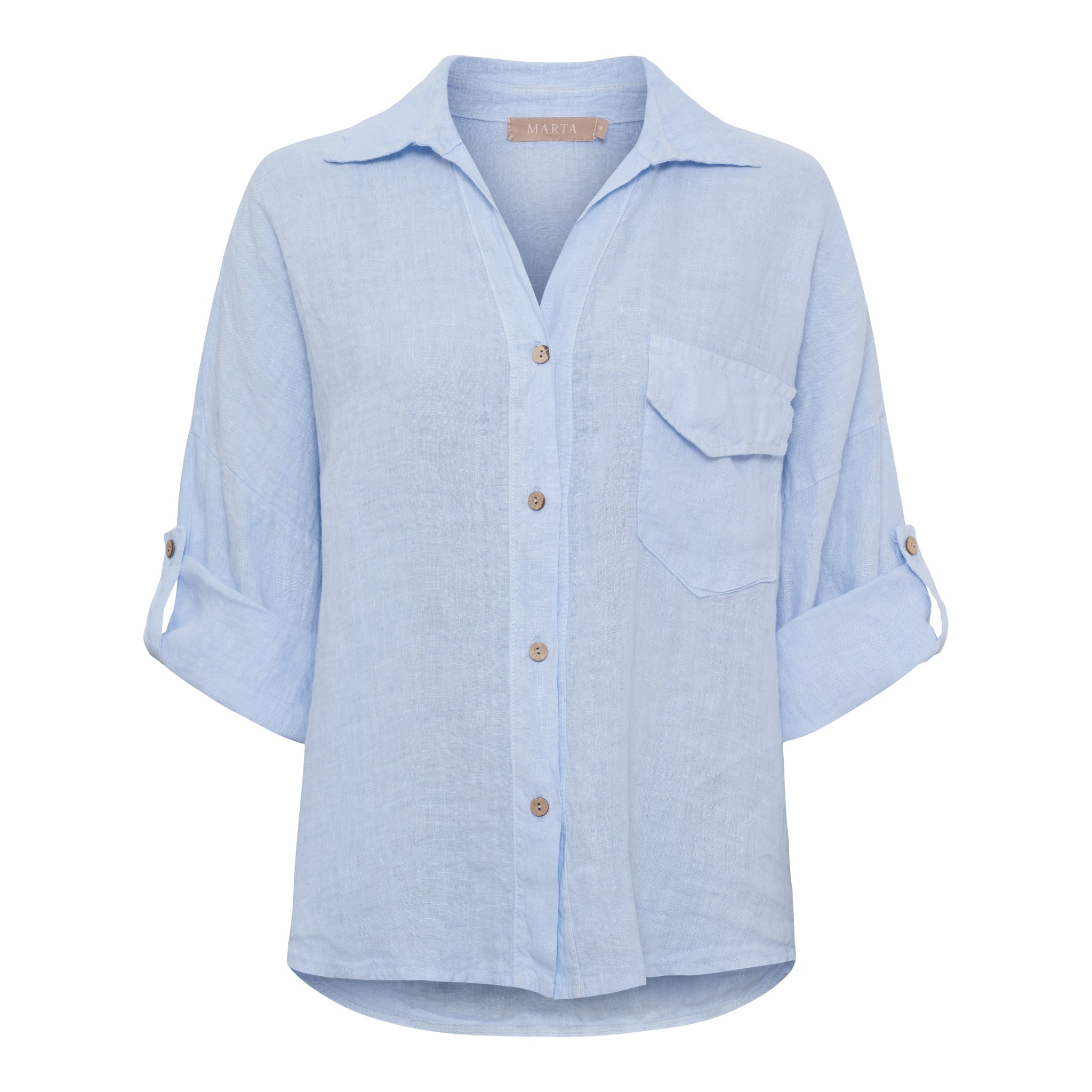 MDC Daira hør shirt cielo - Online-Mode