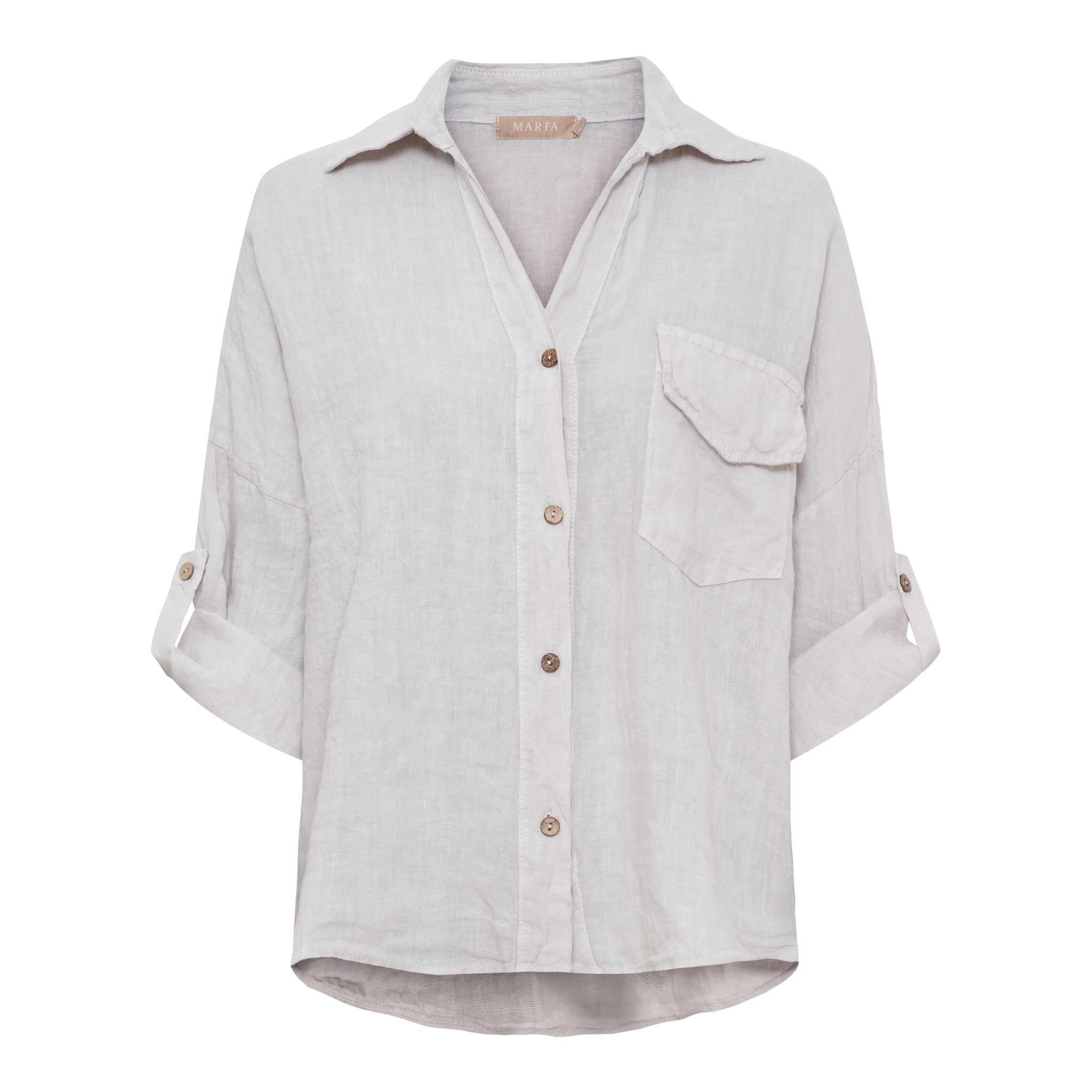 MDC Daira hør shirt sabbia - Online-Mode