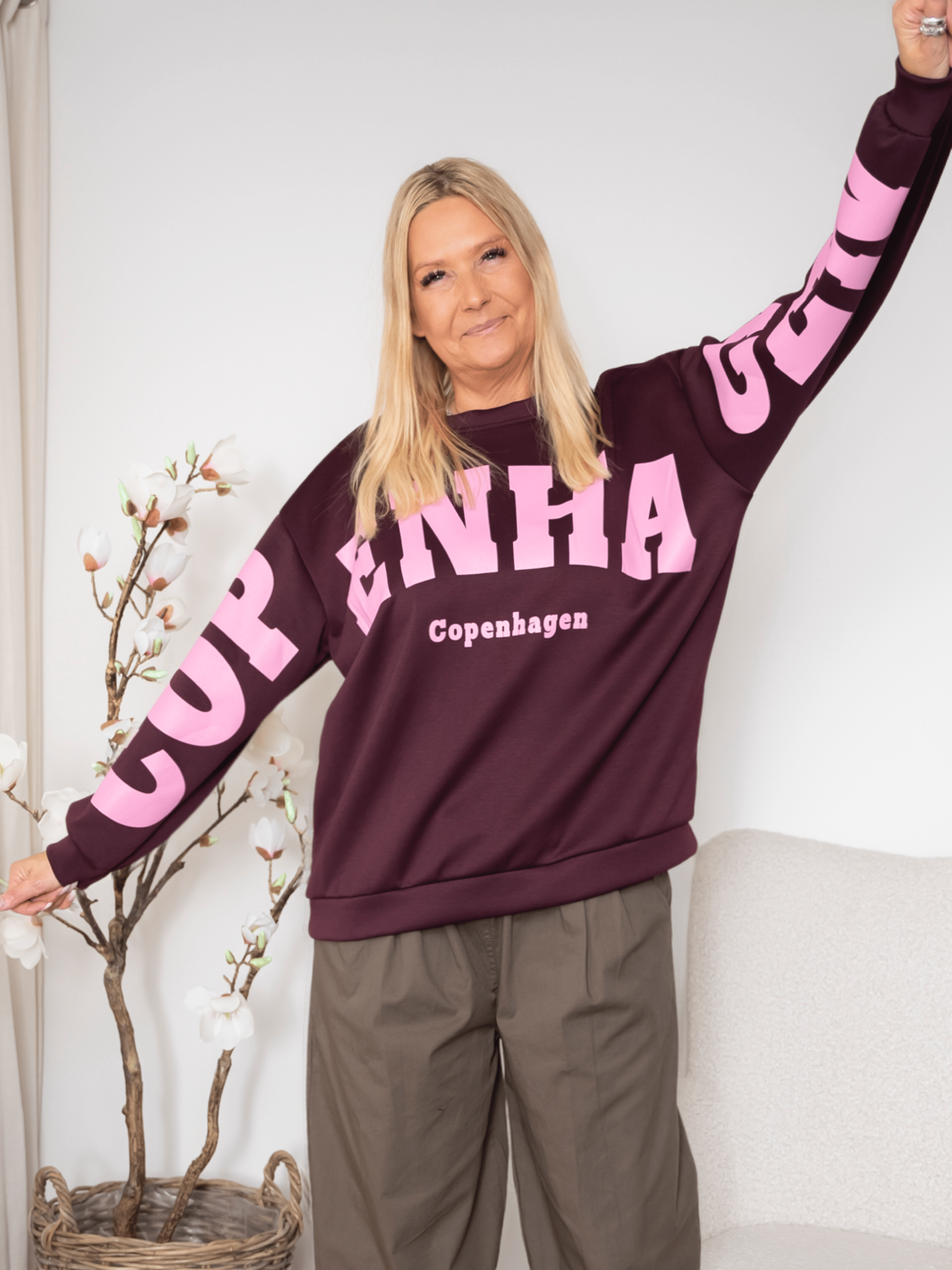 MDC Hibiscus sweatshirt bordeaux - Online-Mode
