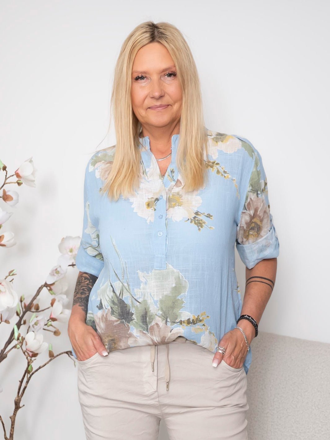 MDC Nadira shirt celeste - Online-Mode