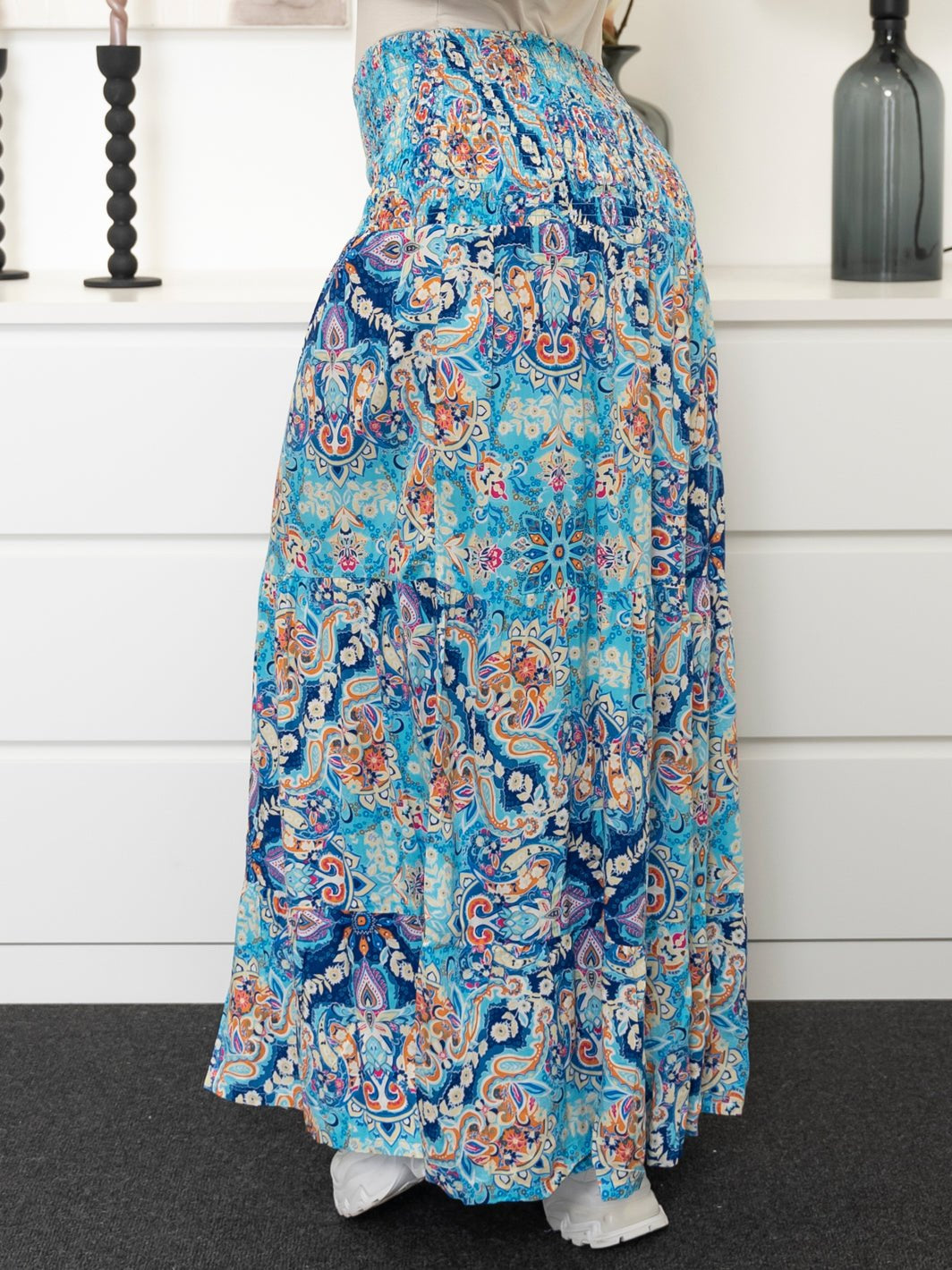 Nadina skirt print 17 blue mix - Online-Mode